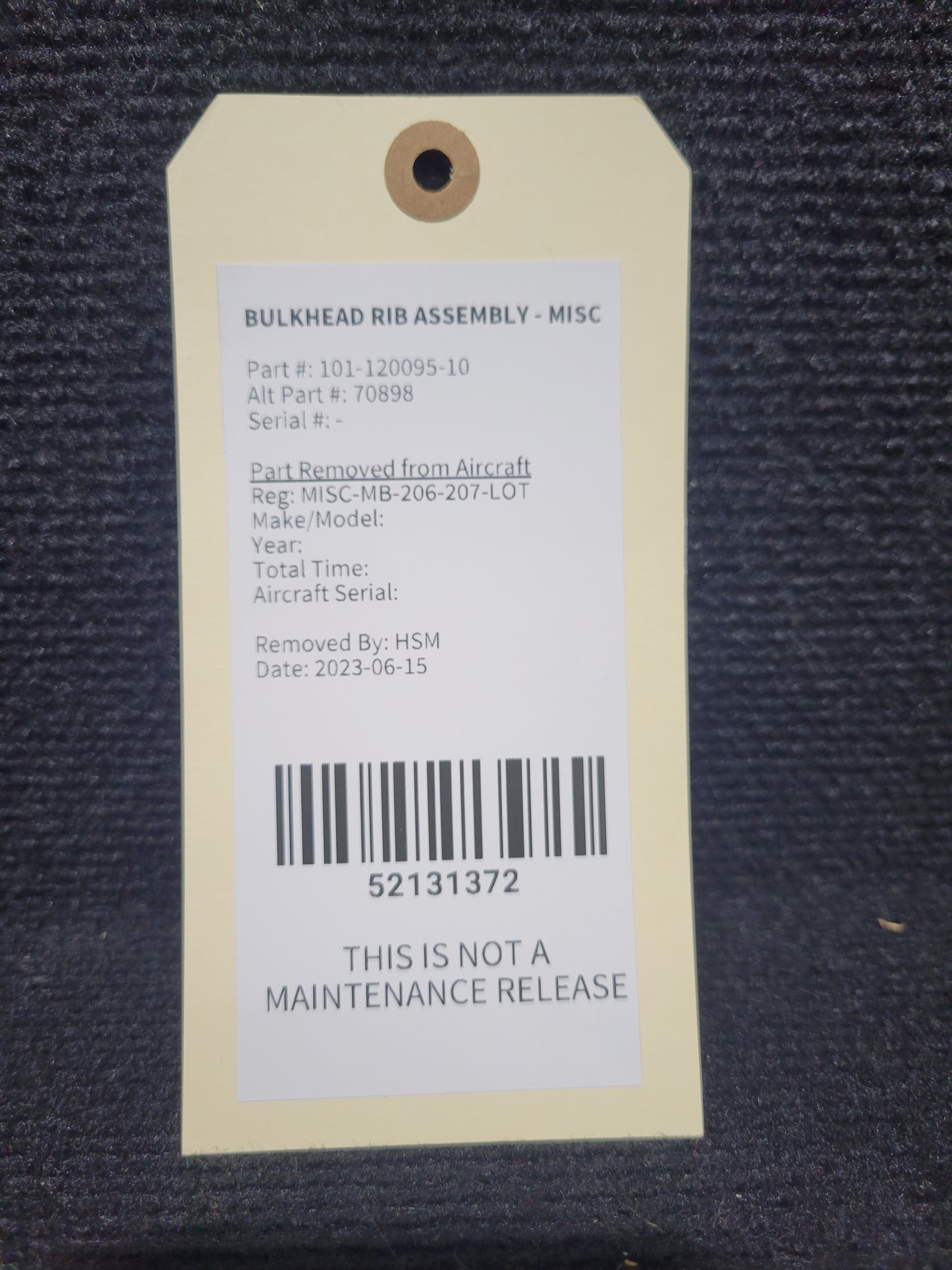 BULKHEAD RIB ASSEMBLY - MISC