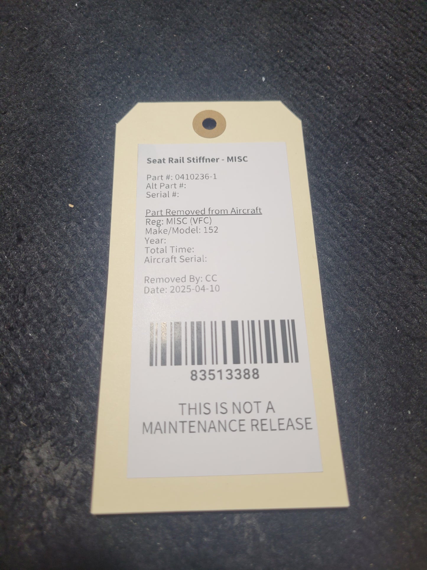 Seat Rail Stiffner - MISC