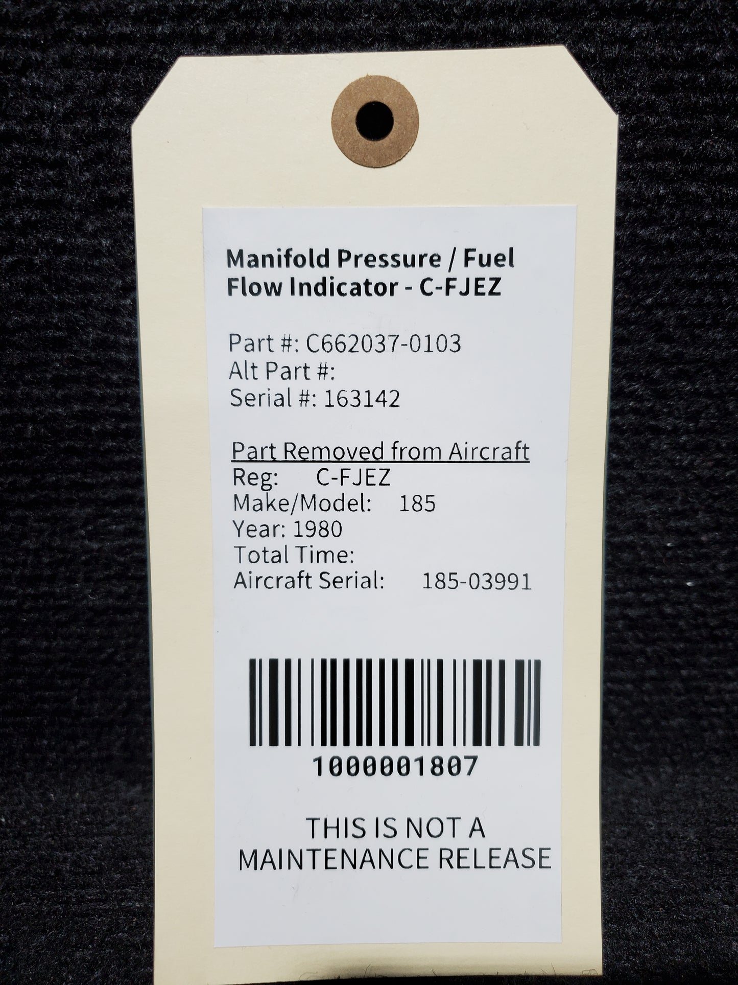 Manifold Pressure / Fuel Flow Indicator - C-FJEZ