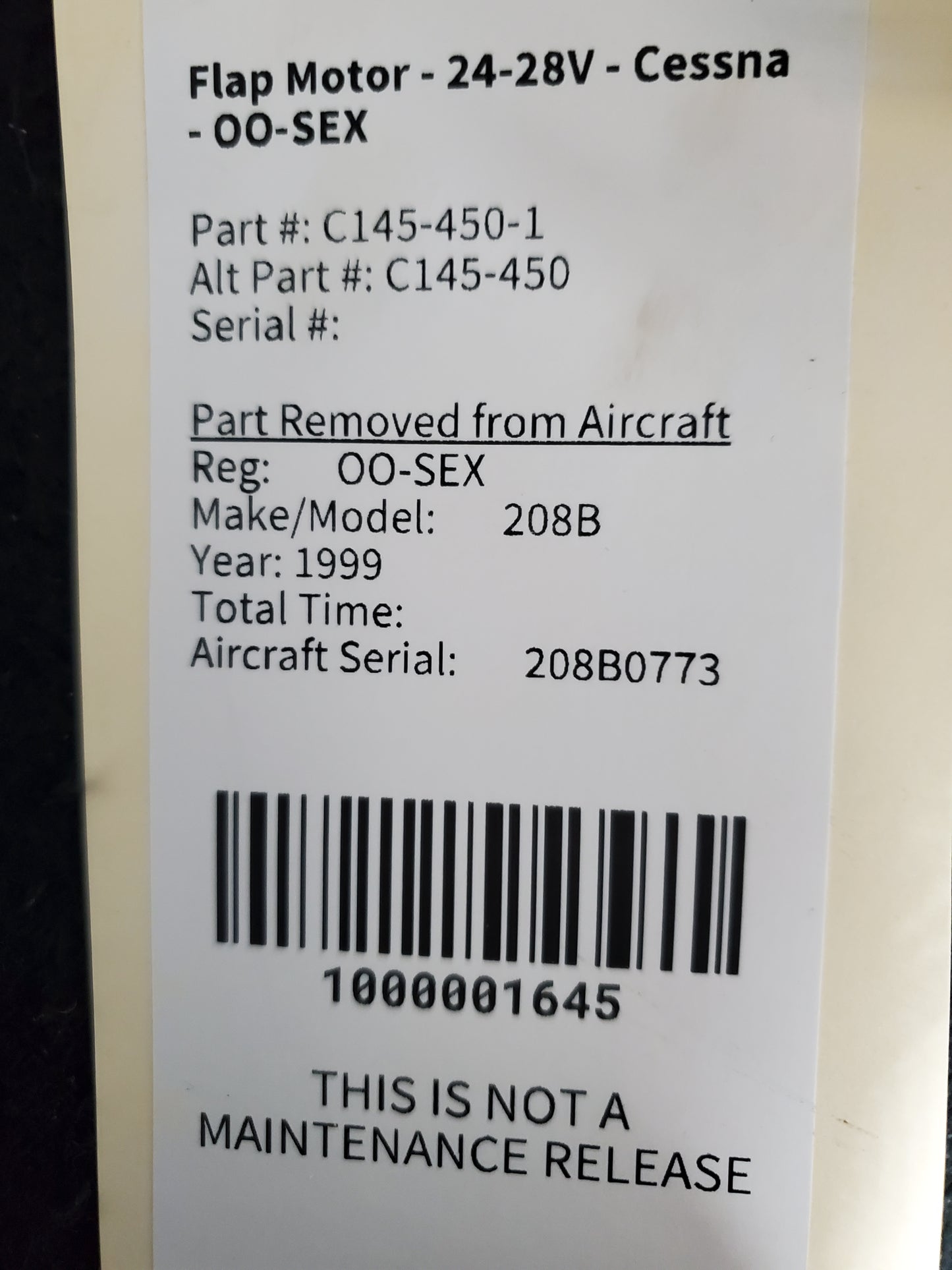 Flap Motor - 24-28V - Cessna - OO-SEX