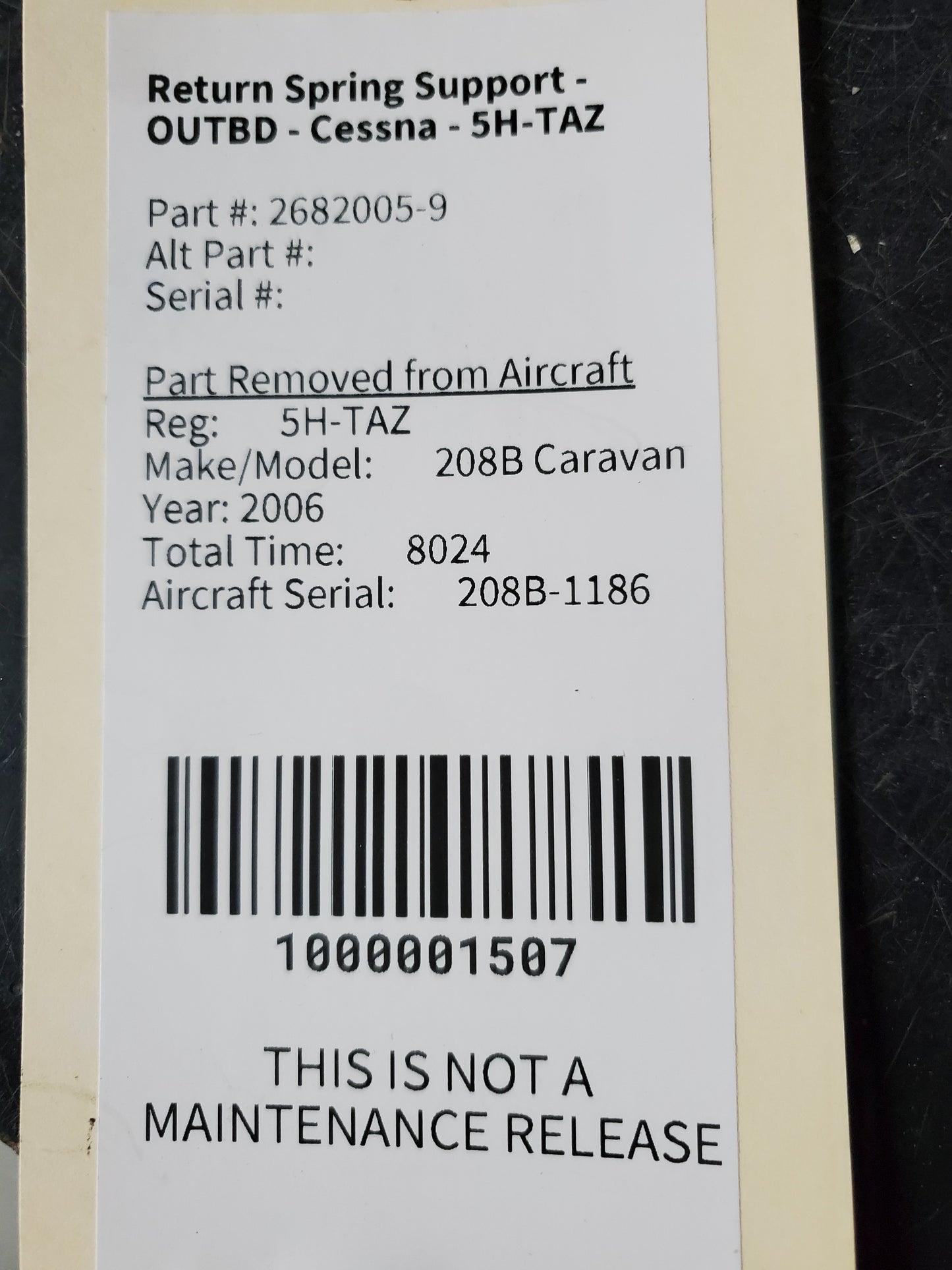 Return Spring Support - OUTBD - Cessna - 5H-TAZ