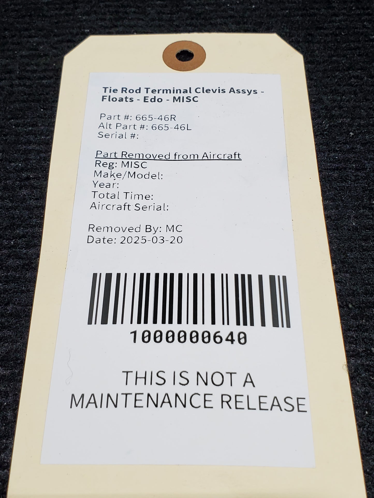 Tie Rod Terminal Clevis Assys - Floats - Edo - MISC