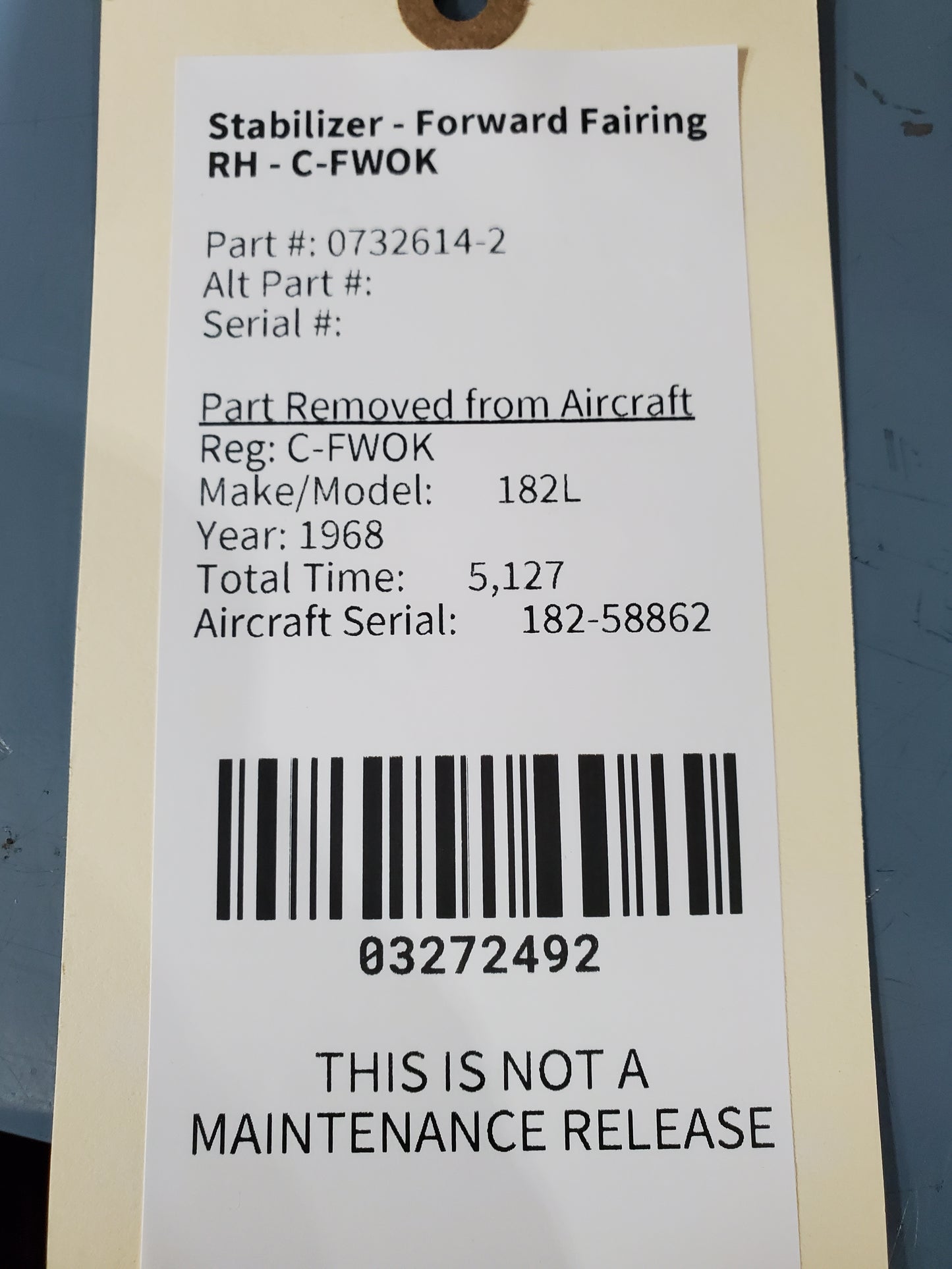 Stabilizer - Forward Fairing RH - C-FWOK