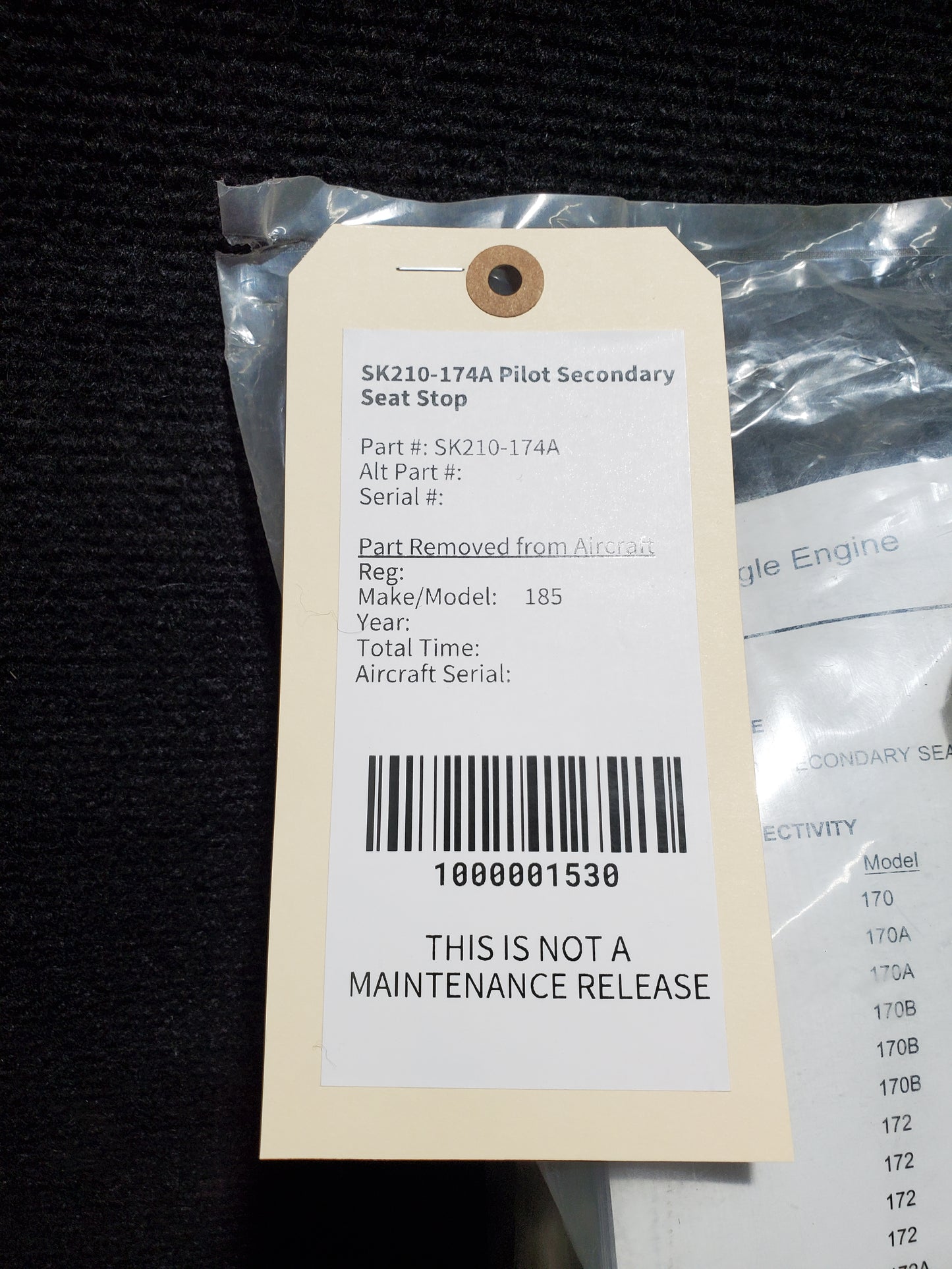 SK210-174A Pilot Secondary Seat Stop