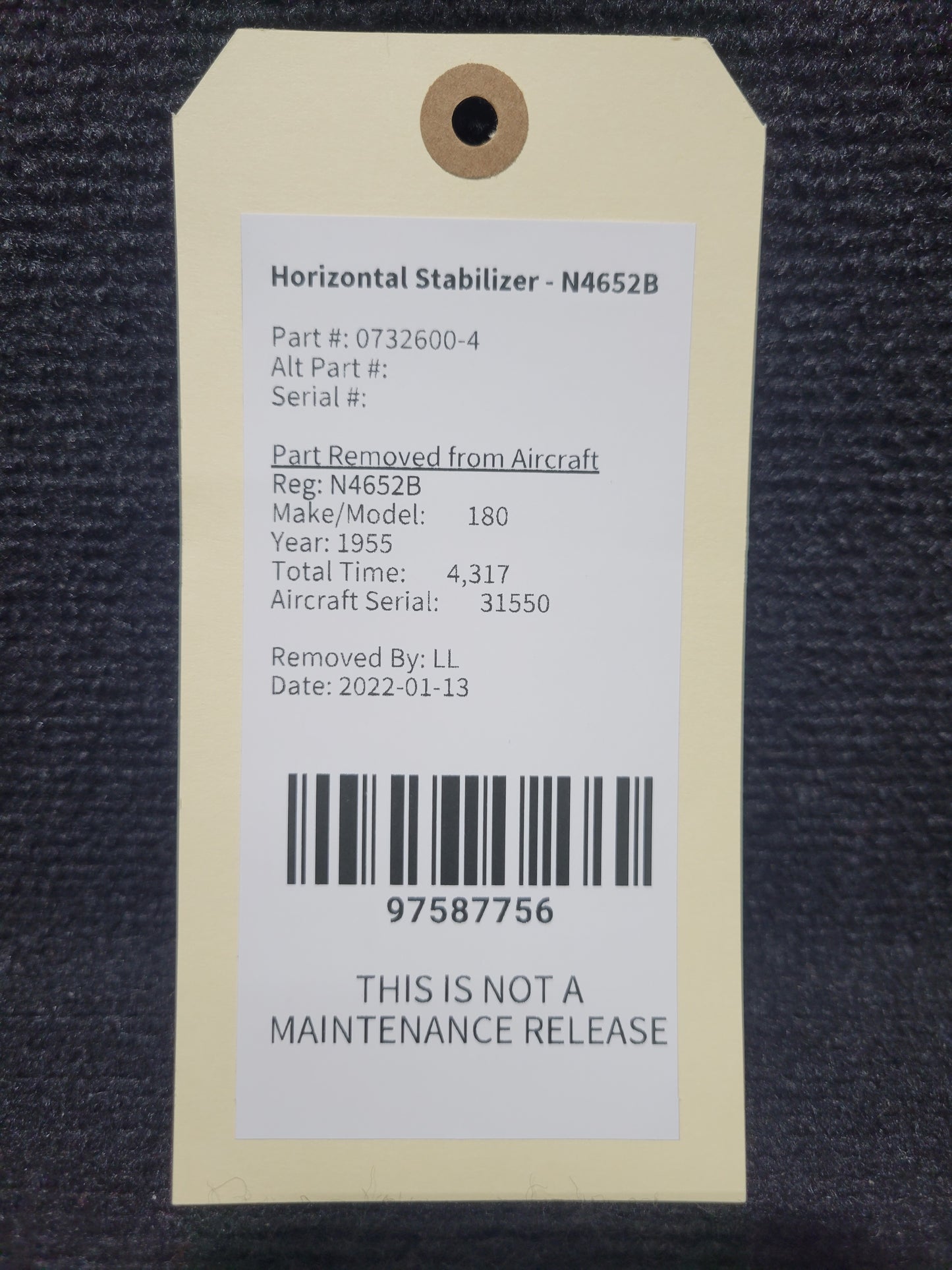 Horizontal Stabilizer - N4652B