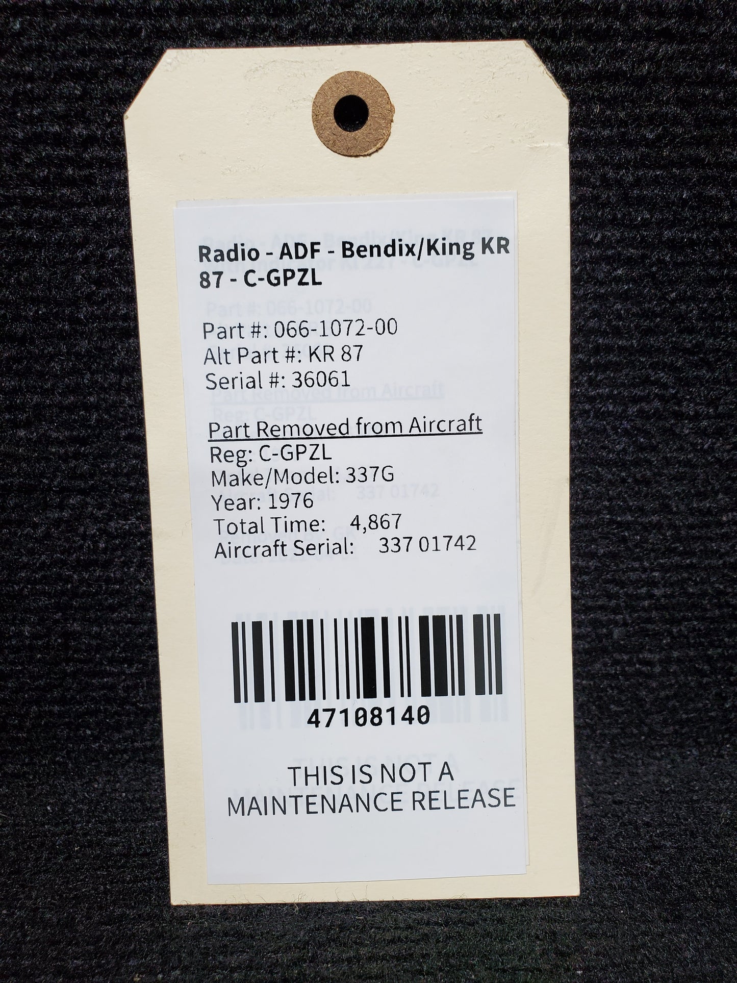 Radio - ADF - Bendix/King KR 87 - C-GPZL