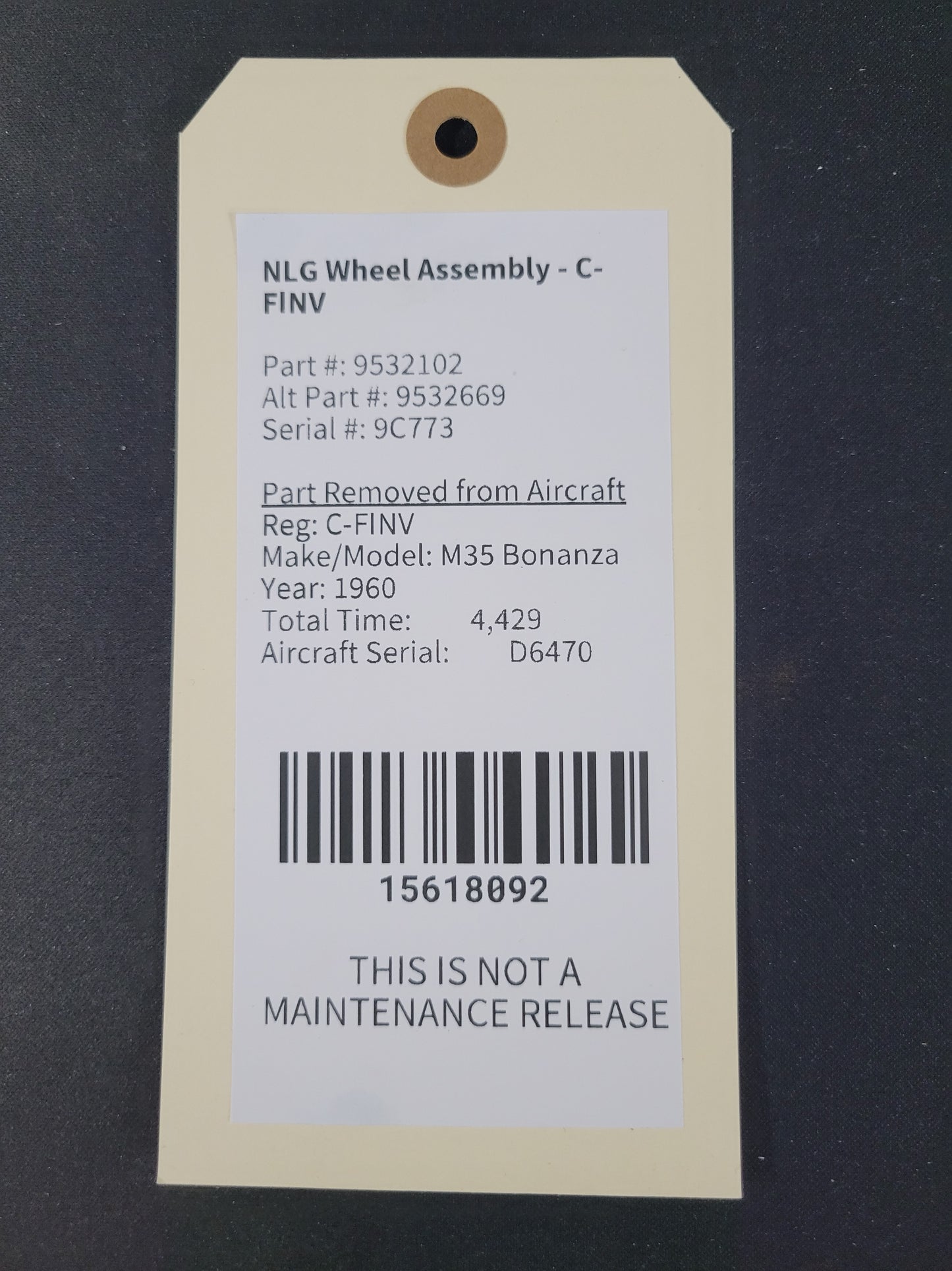 NLG Wheel Assembly - C-FINV