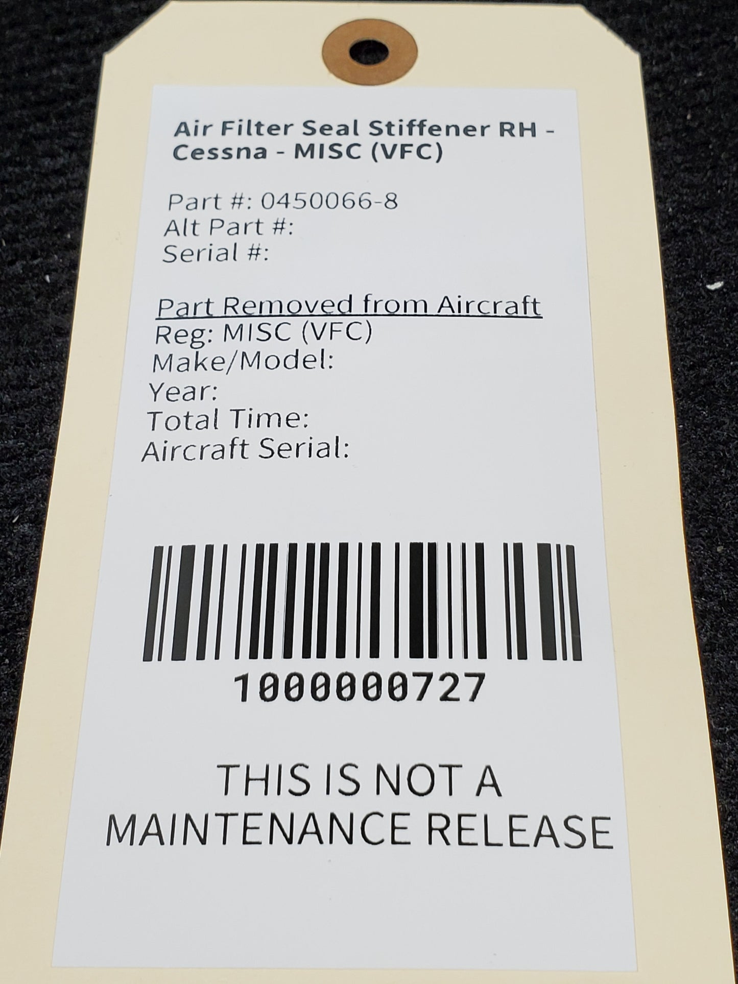 Air Filter Seal Stiffener RH - Cessna - MISC (VFC)