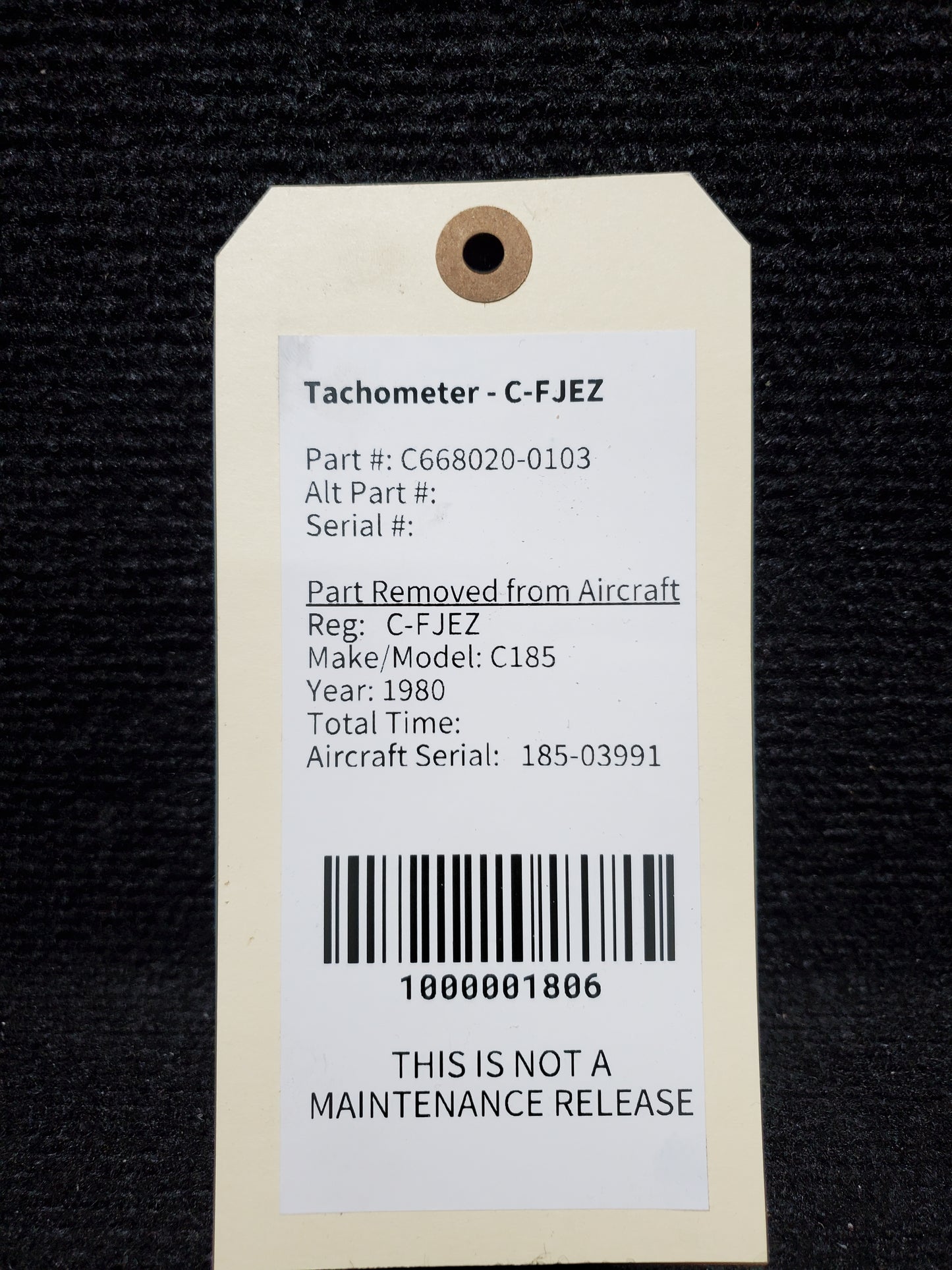 Tachometer - C-FJEZ