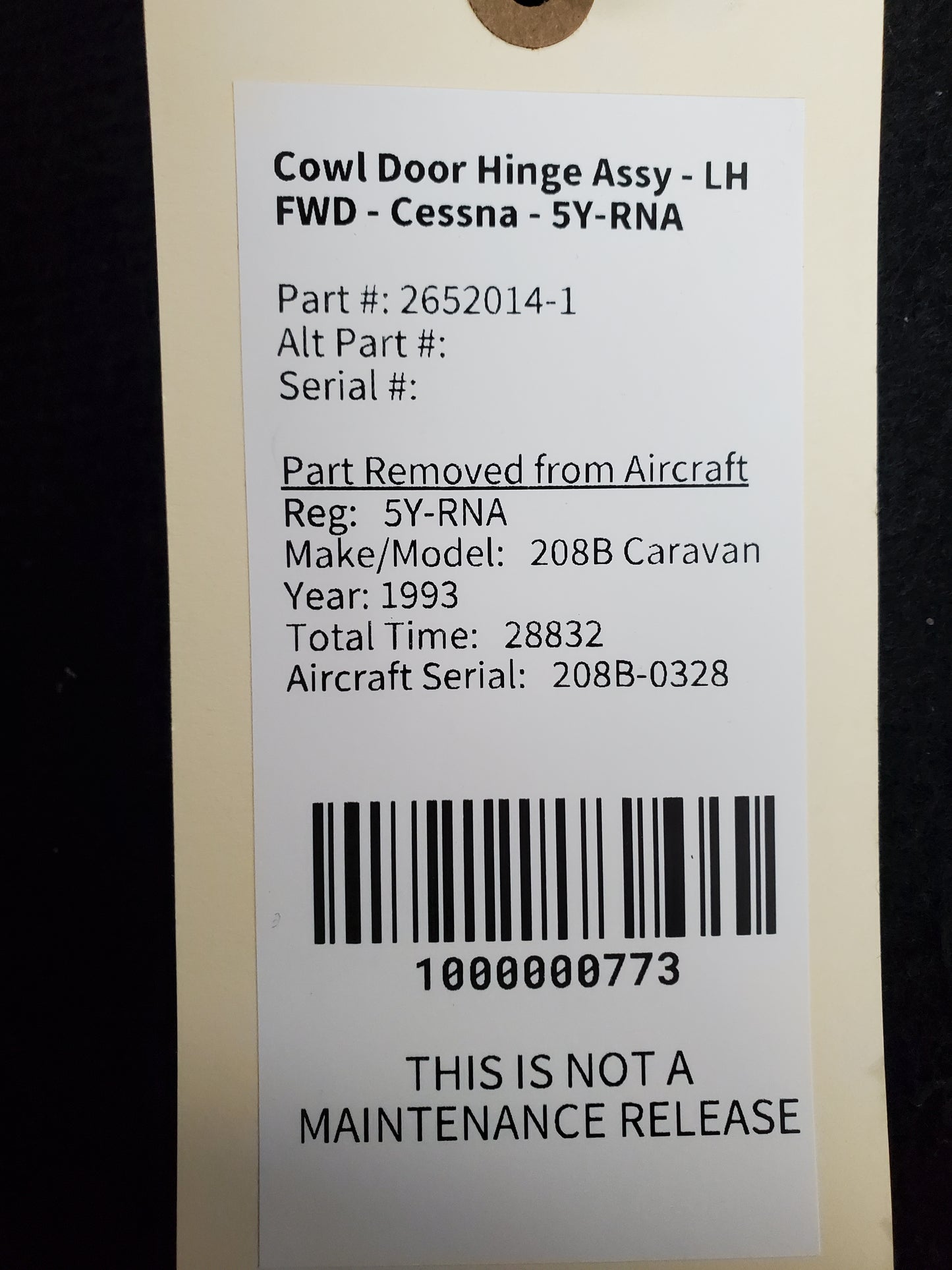 Cowl Door Hinge Assy - LH FWD - Cessna - 5Y-RNA