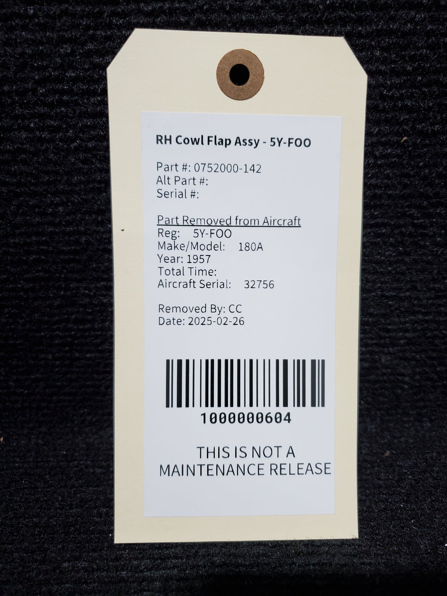 RH Cowl Flap Assy - 5Y-FOO