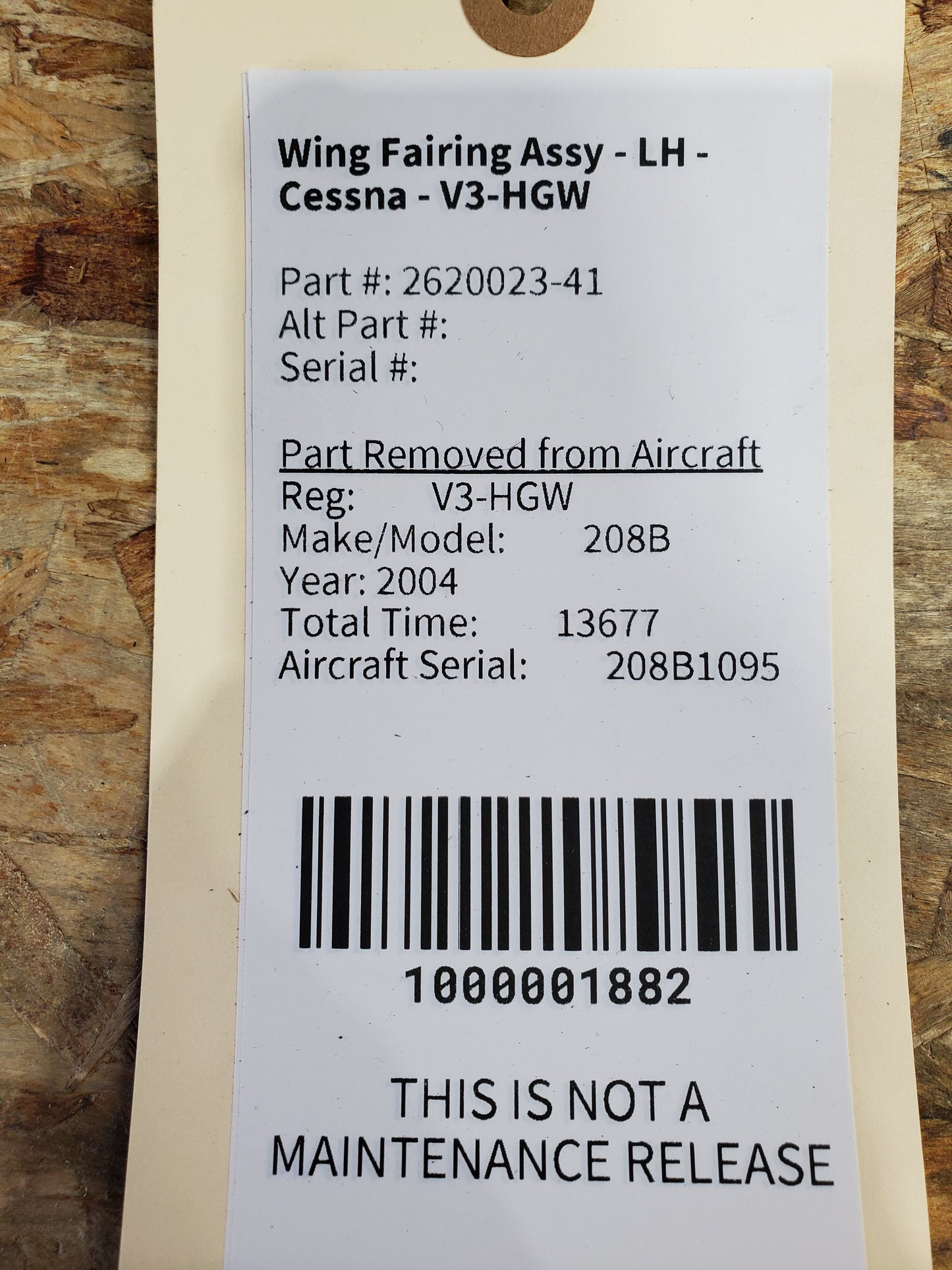 Wing Fairing Assy - LH Fwd - Cessna - V3-HGW