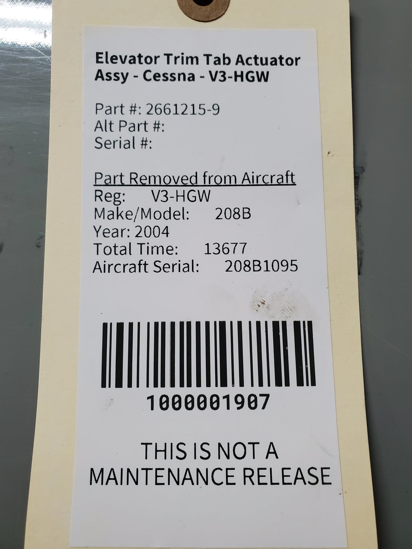 Elevator Trim Tab Actuator Assy - Cessna - V3-HGW