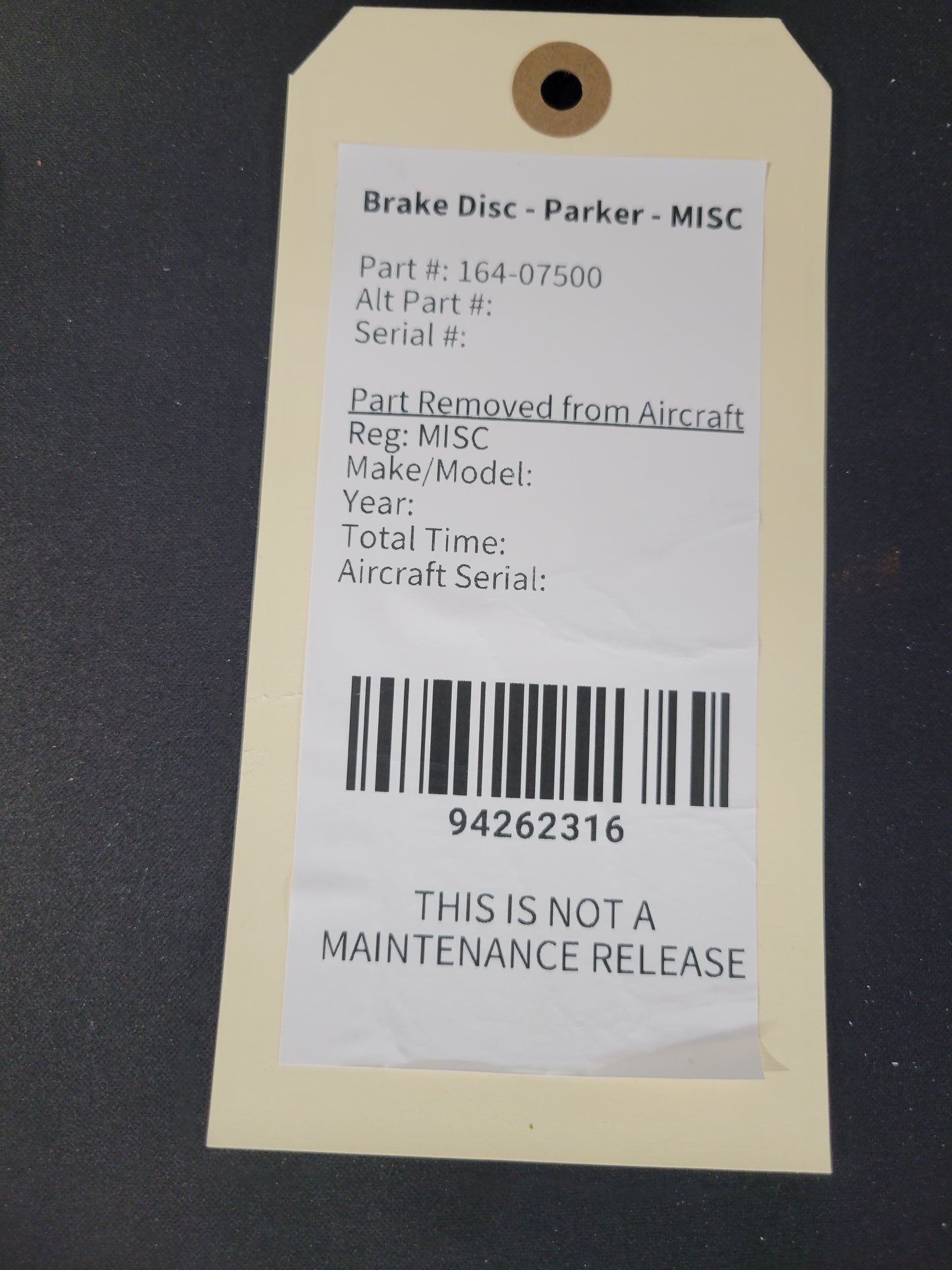 Brake Disc - Parker - MISC