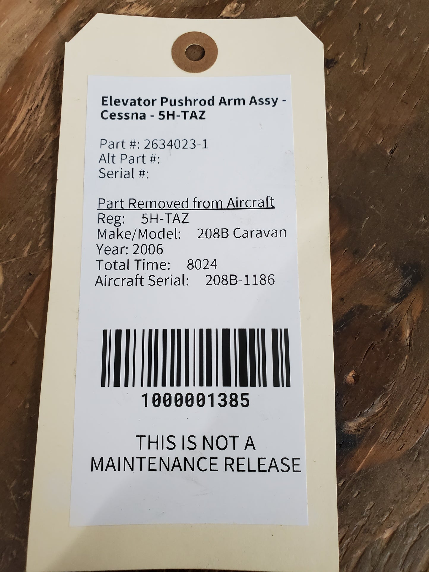 Elevator Pushrod Arm Assy - Cessna - 5H-TAZ