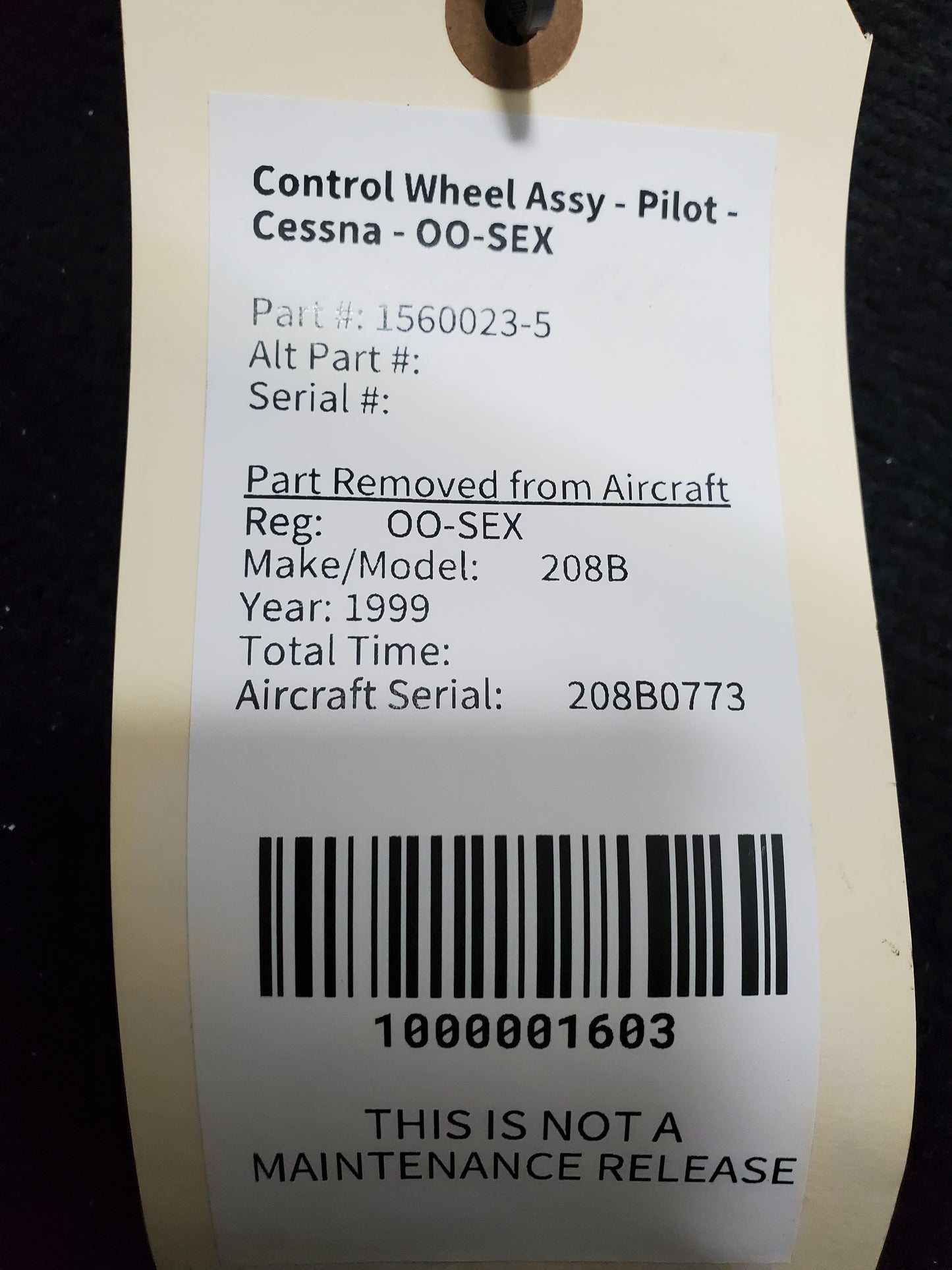 Control Wheel Assy - Pilot - Cessna - OO-SEX