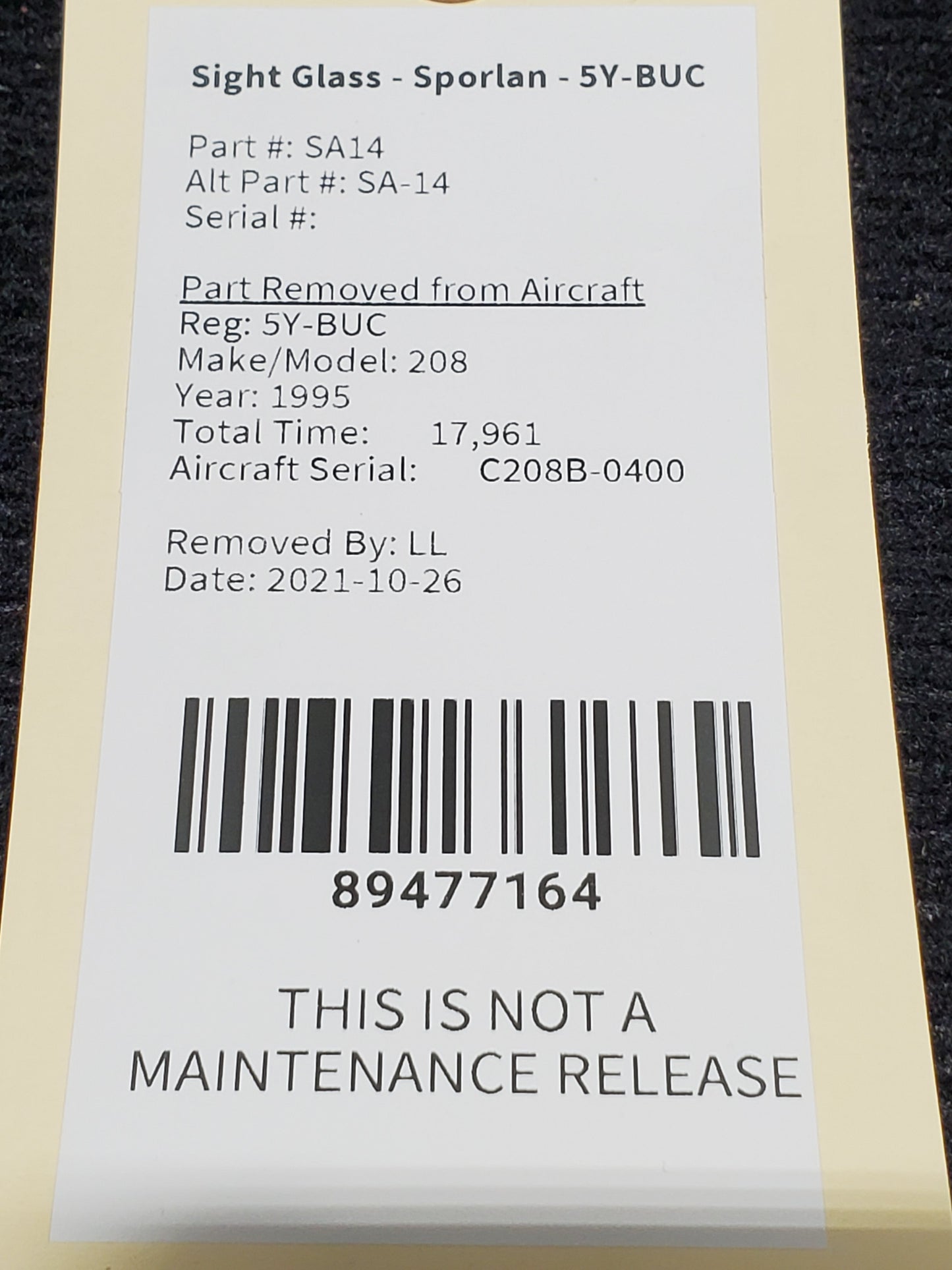 Sight Glass - Sporlan - 5Y-BUC