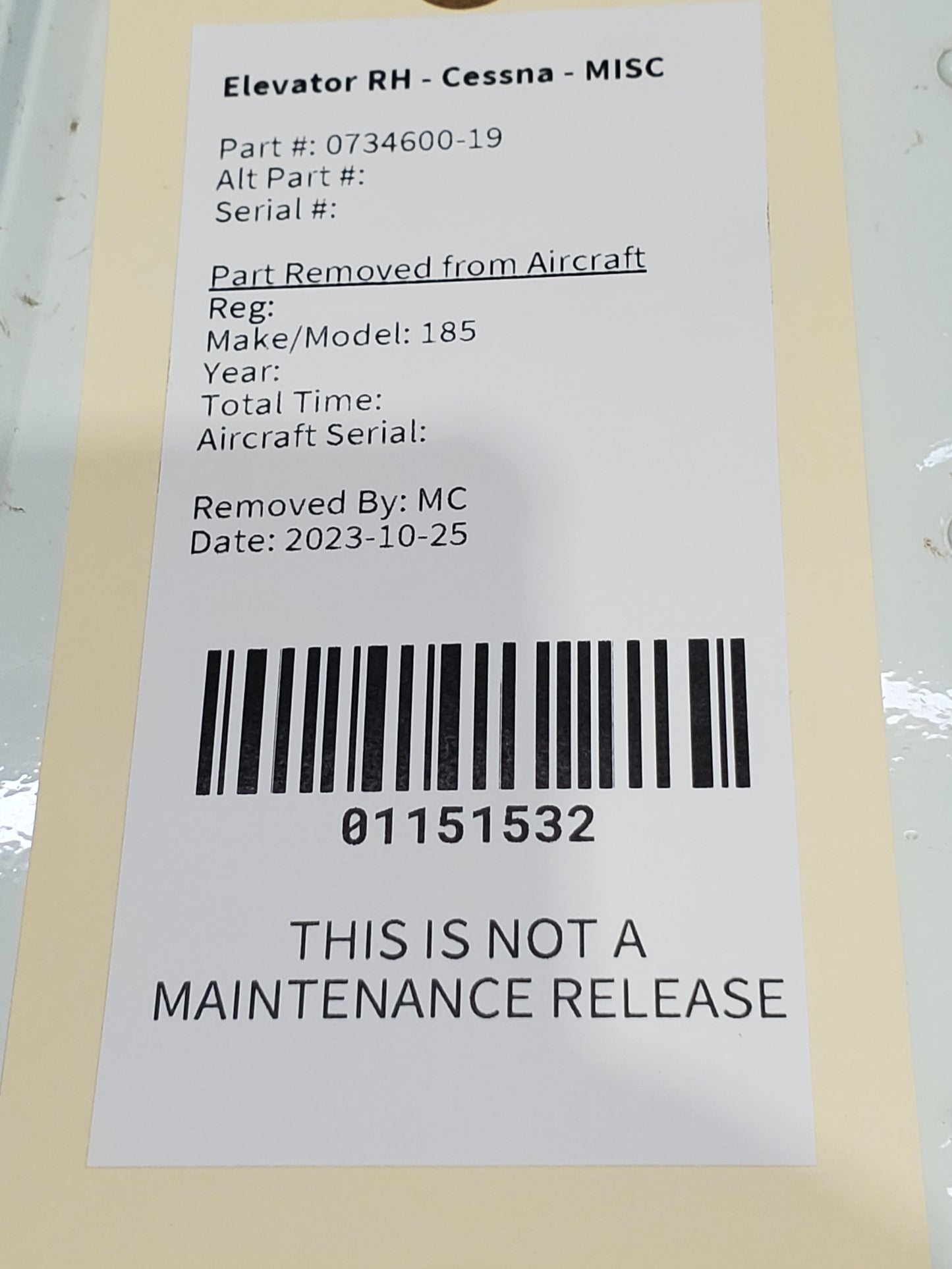 Elevator RH - Cessna - MISC