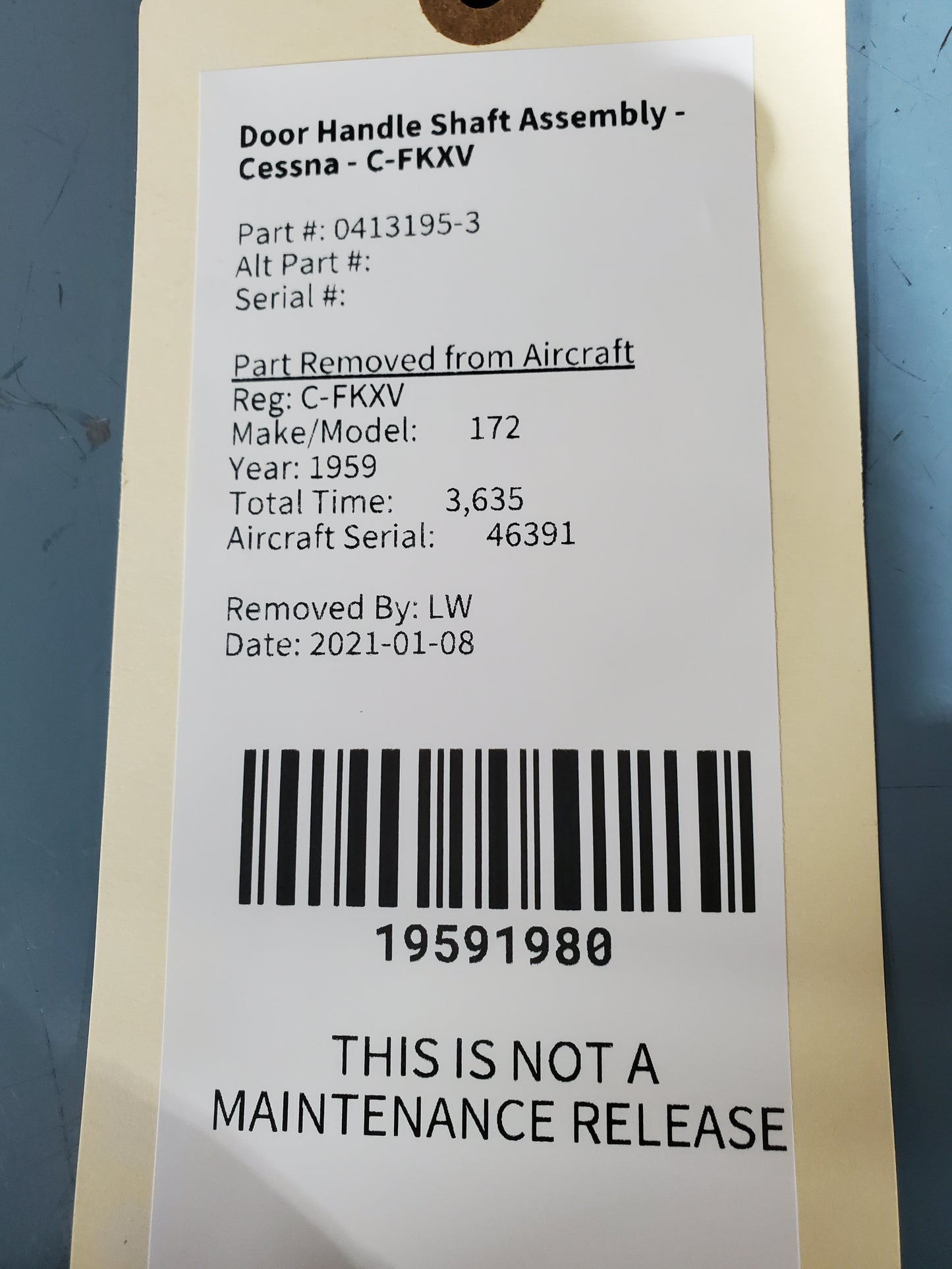 Door Handle Shaft Assembly - Cessna - C-FKXV