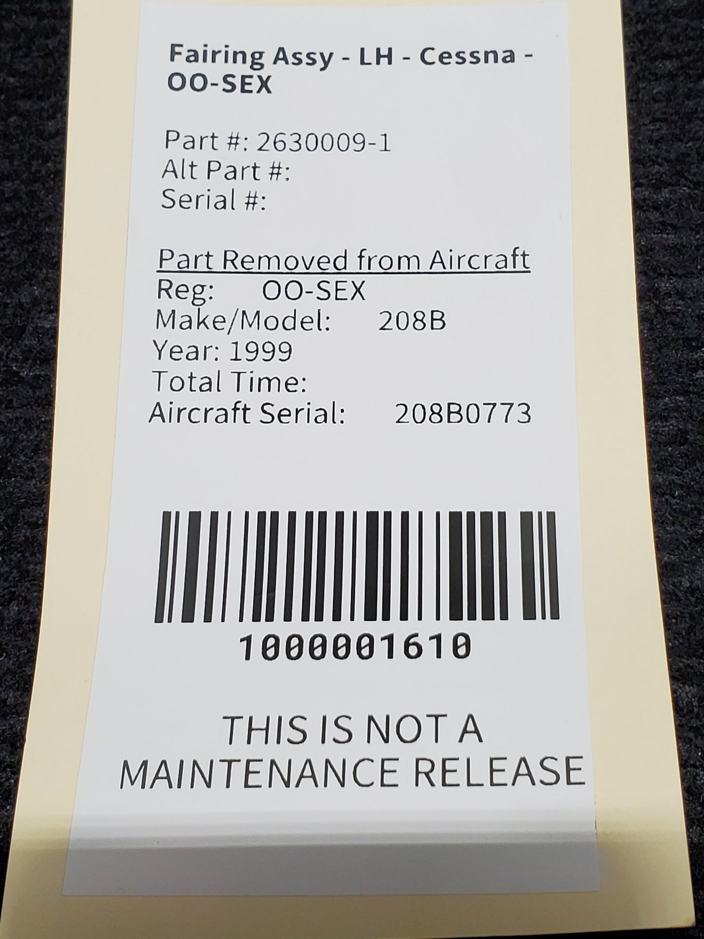 Stabilizer Fairing Assy - LWR LH - Cessna - OO-SEX