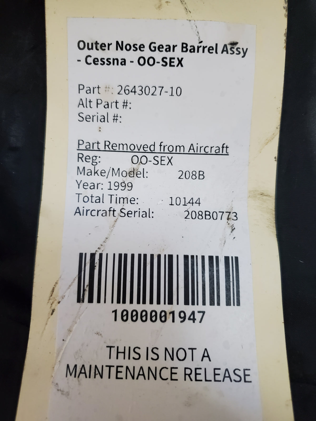 Outer Nose Gear Barrel Assy - Cessna - OO-SEX