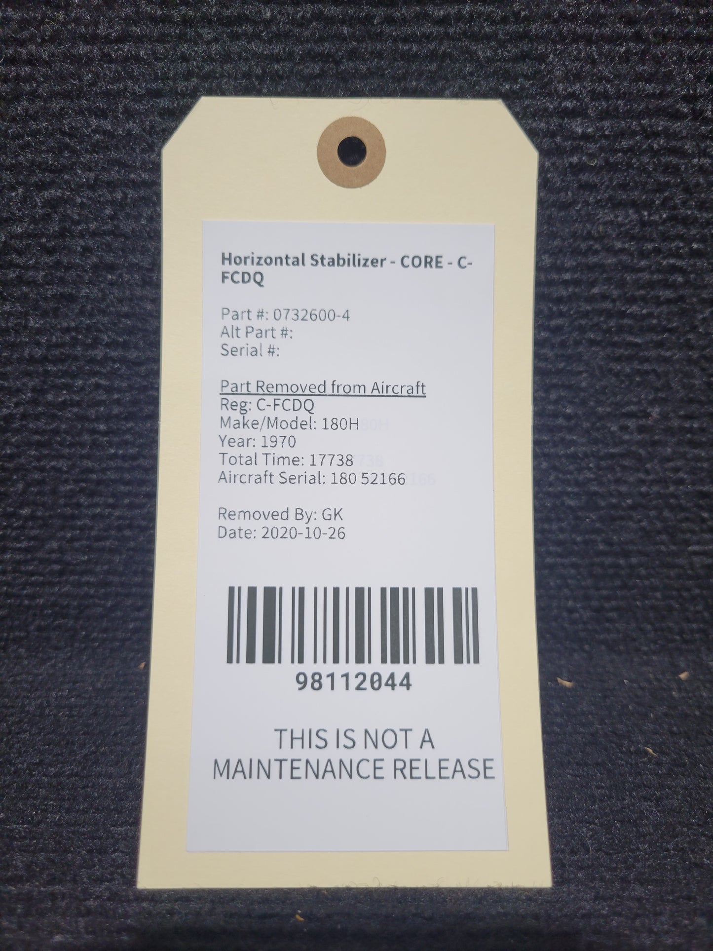 Horizontal Stabilizer - CORE - C-FCDQ