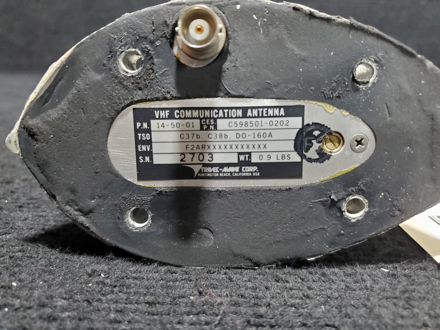 VHF Comm Antenna - Trivec Avant - OO-SEX