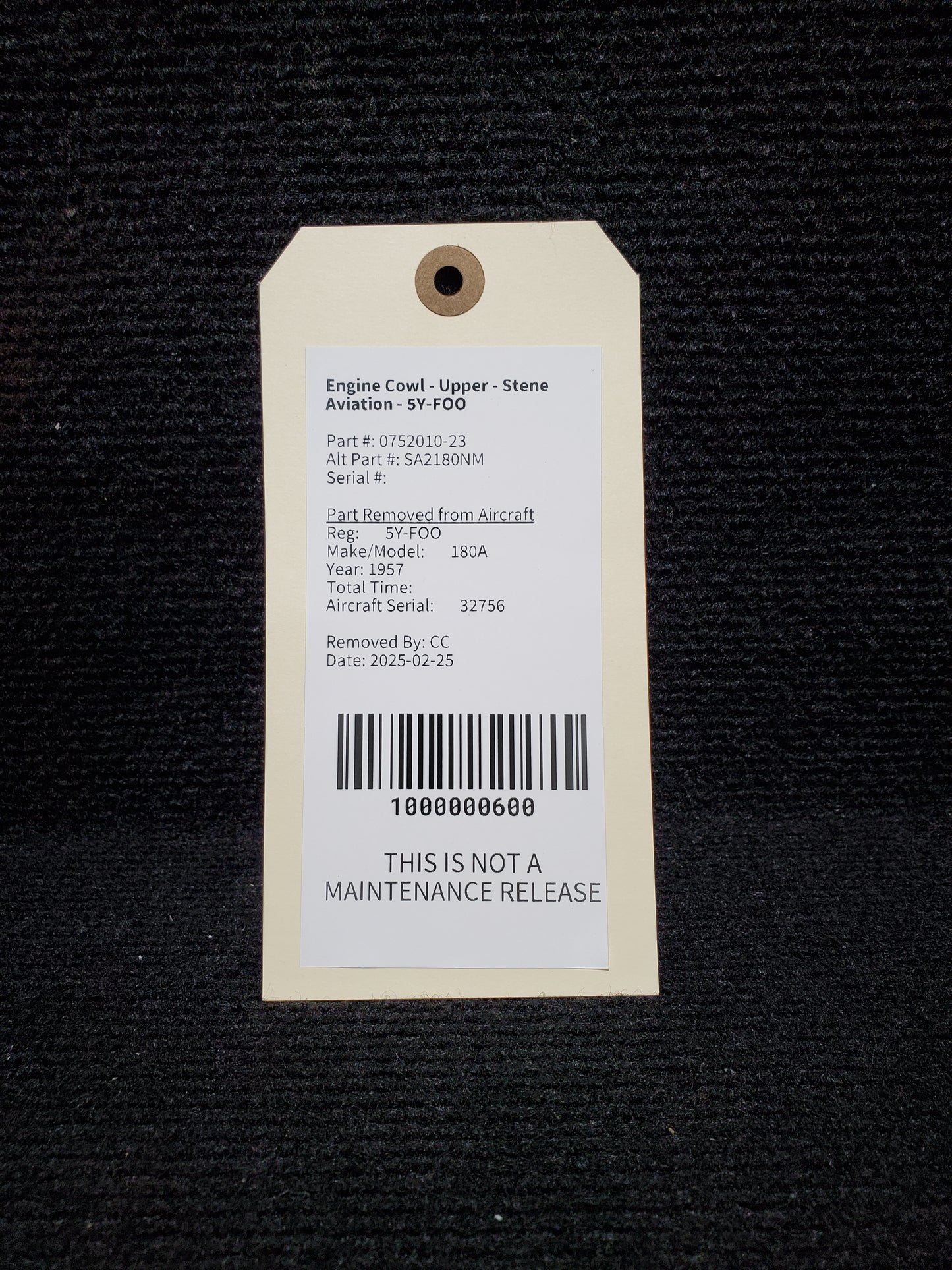 Engine Cowl - Upper - Stene Aviation - 5Y-FOO