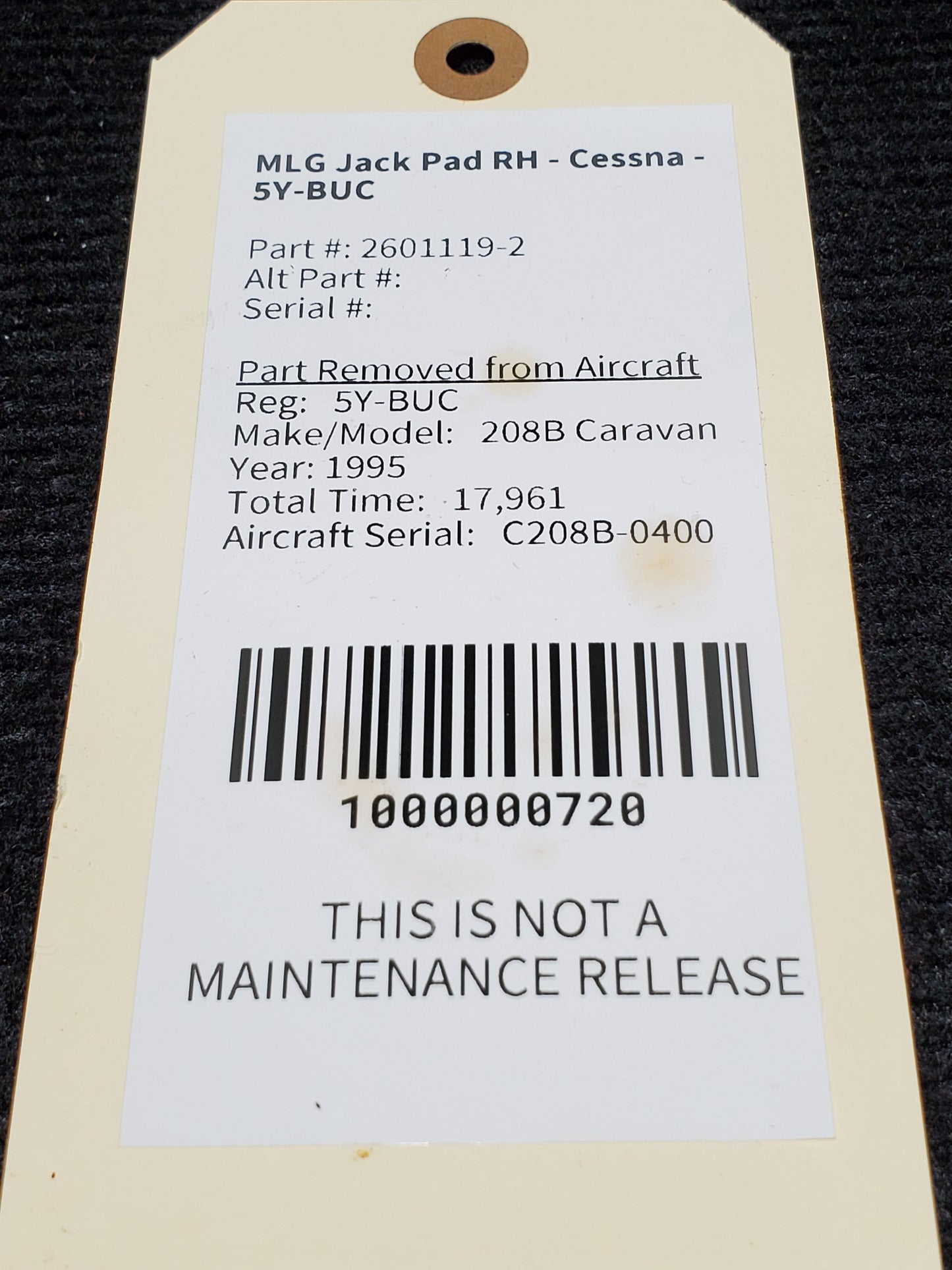 MLG Jack Pad RH - Cessna - 5Y-BUC