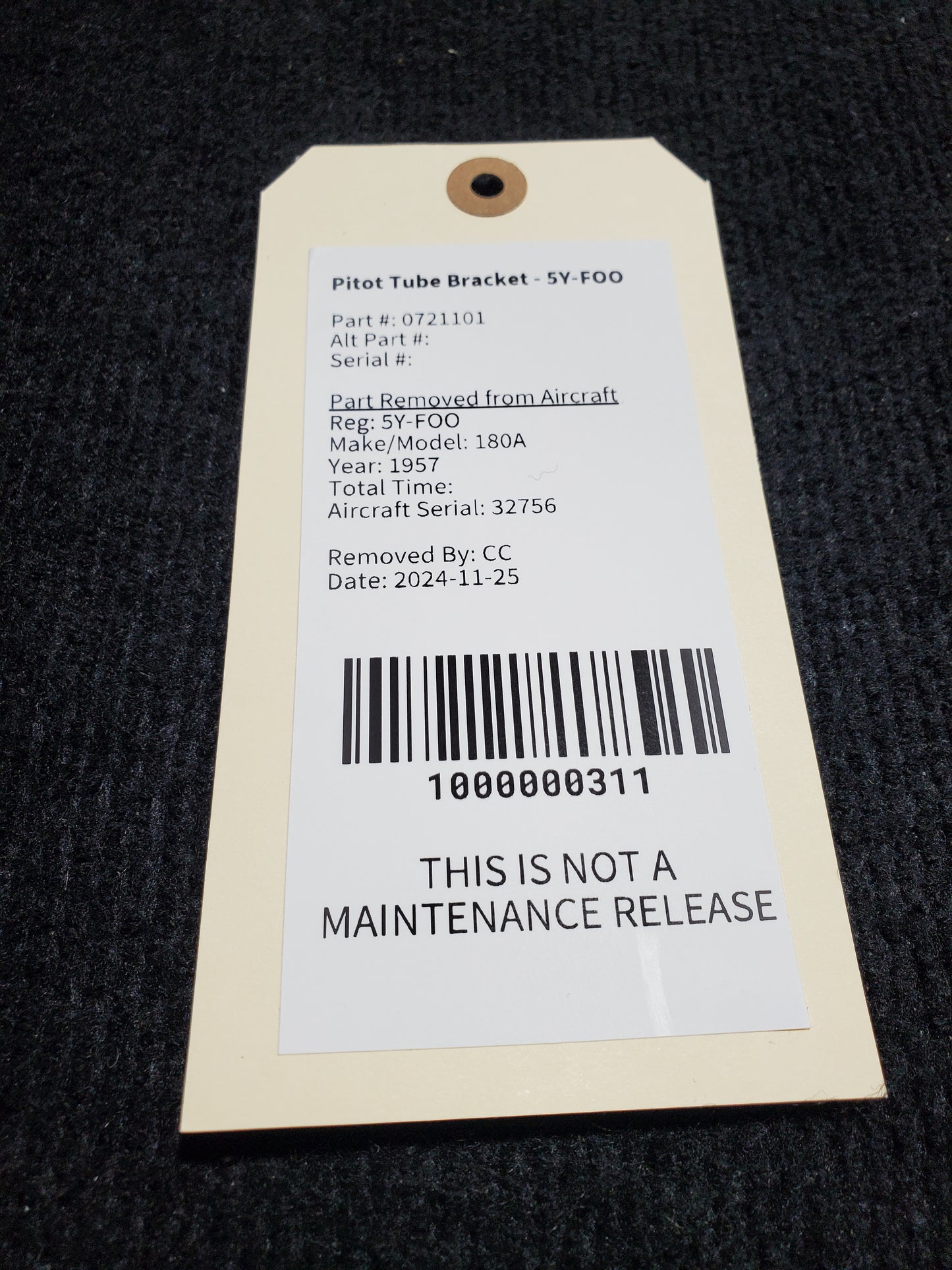 Pitot Tube Bracket - Cessna - 5Y-FOO