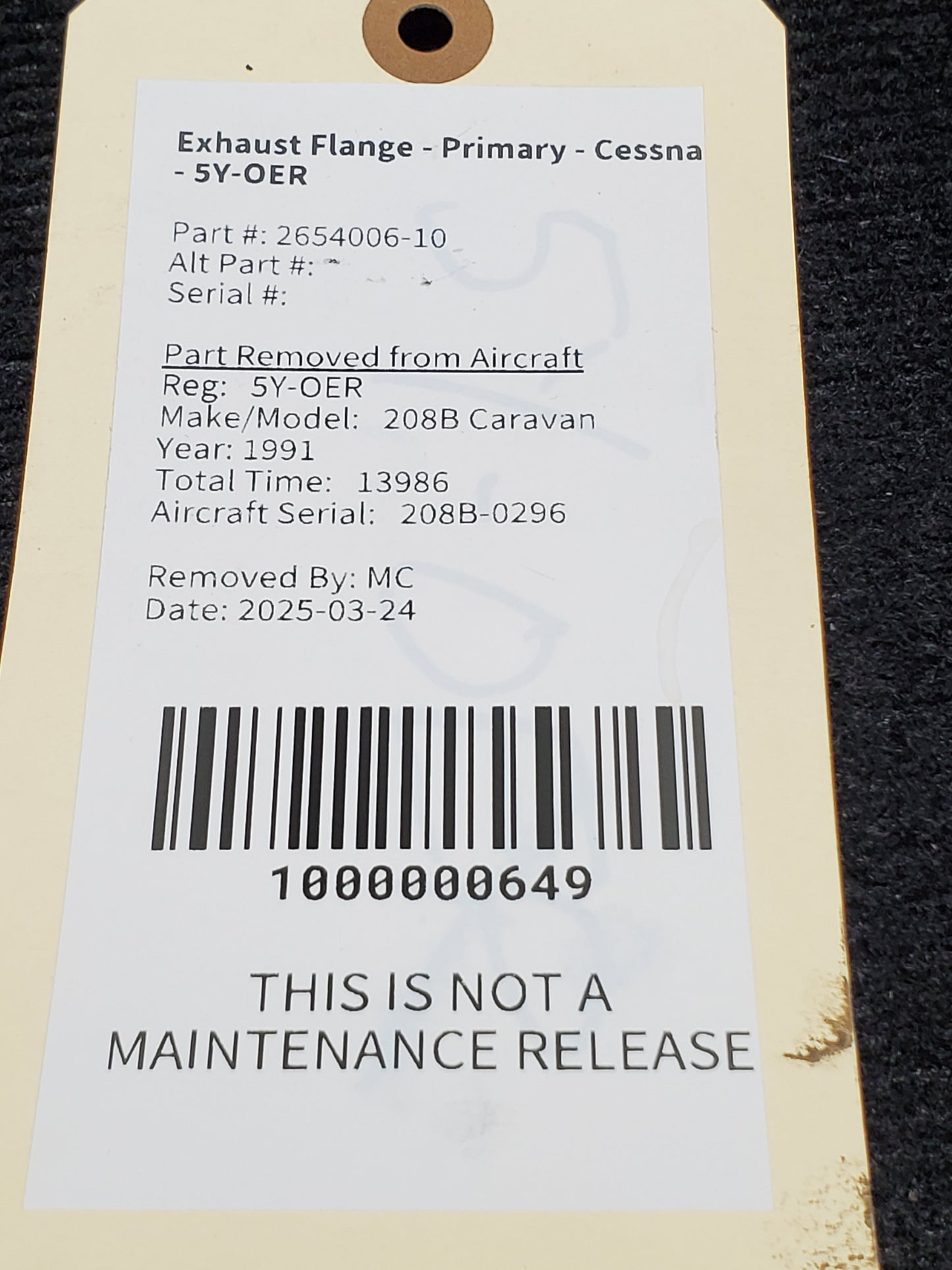 Exhaust Flange - Primary - Cessna - 5Y-OER