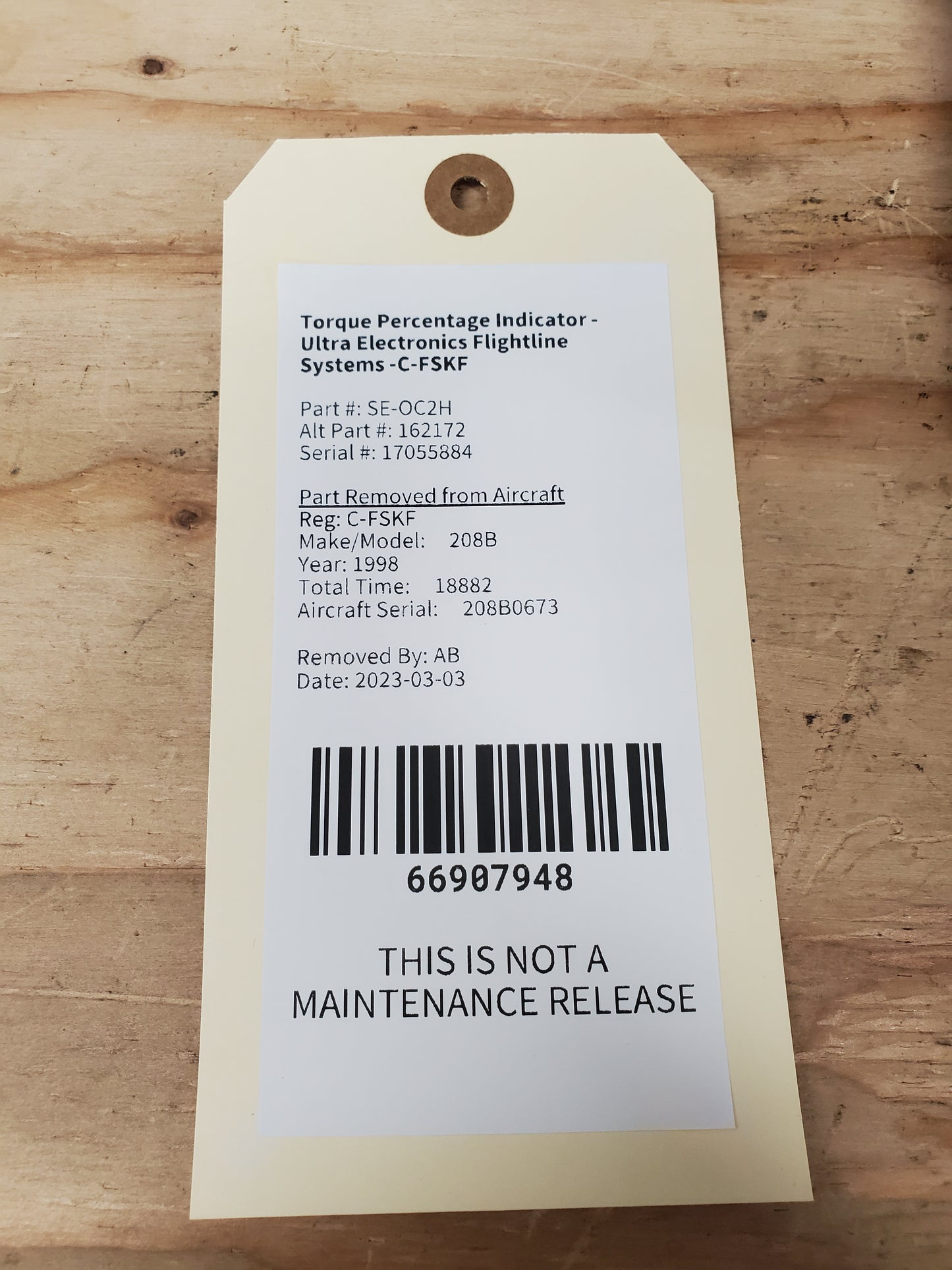 Torque Percentage Indicator - Ultra Electronics Flightline Systems -C-MISC