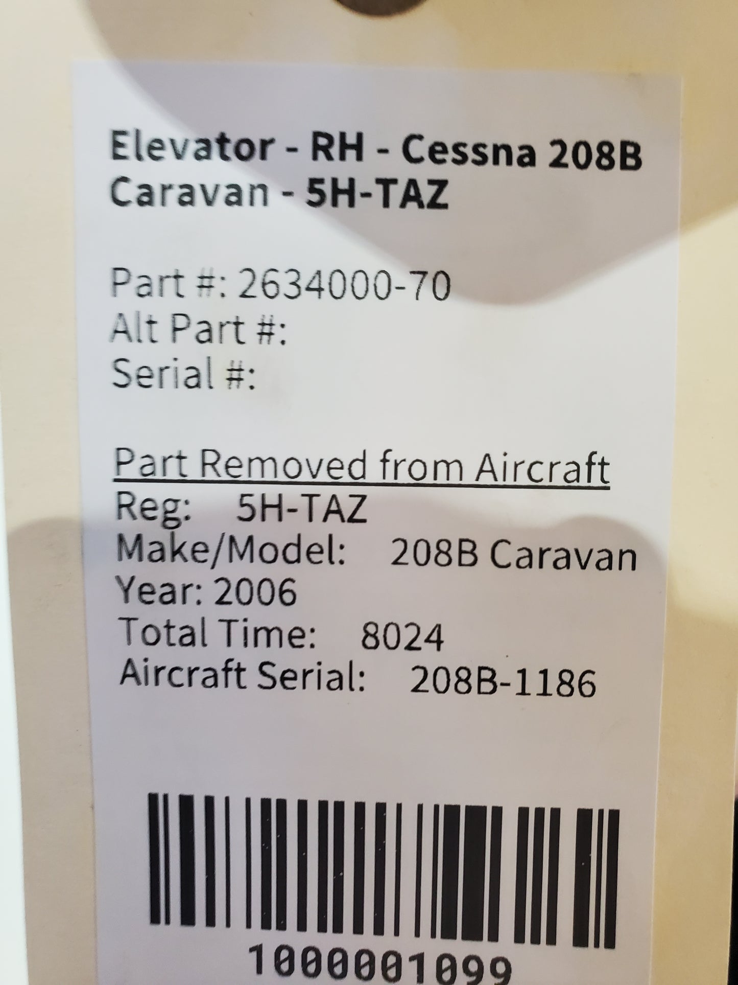 Elevator - RH - Cessna 208B Caravan - 5H-TAZ