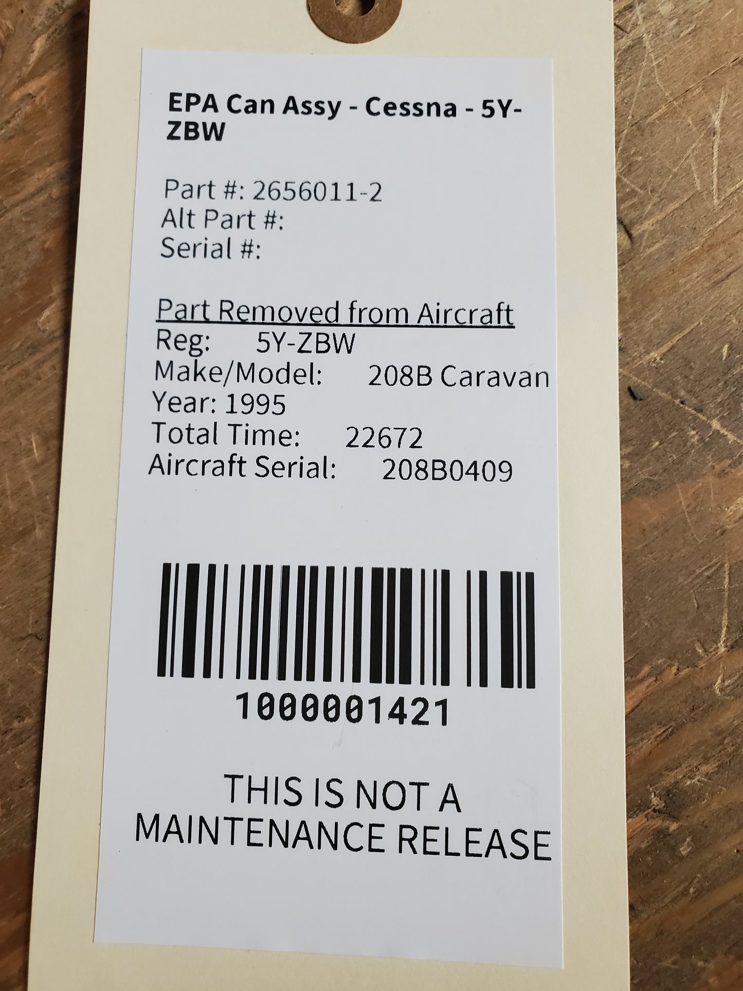 EPA Can Assy - Cessna - 5Y-ZBW