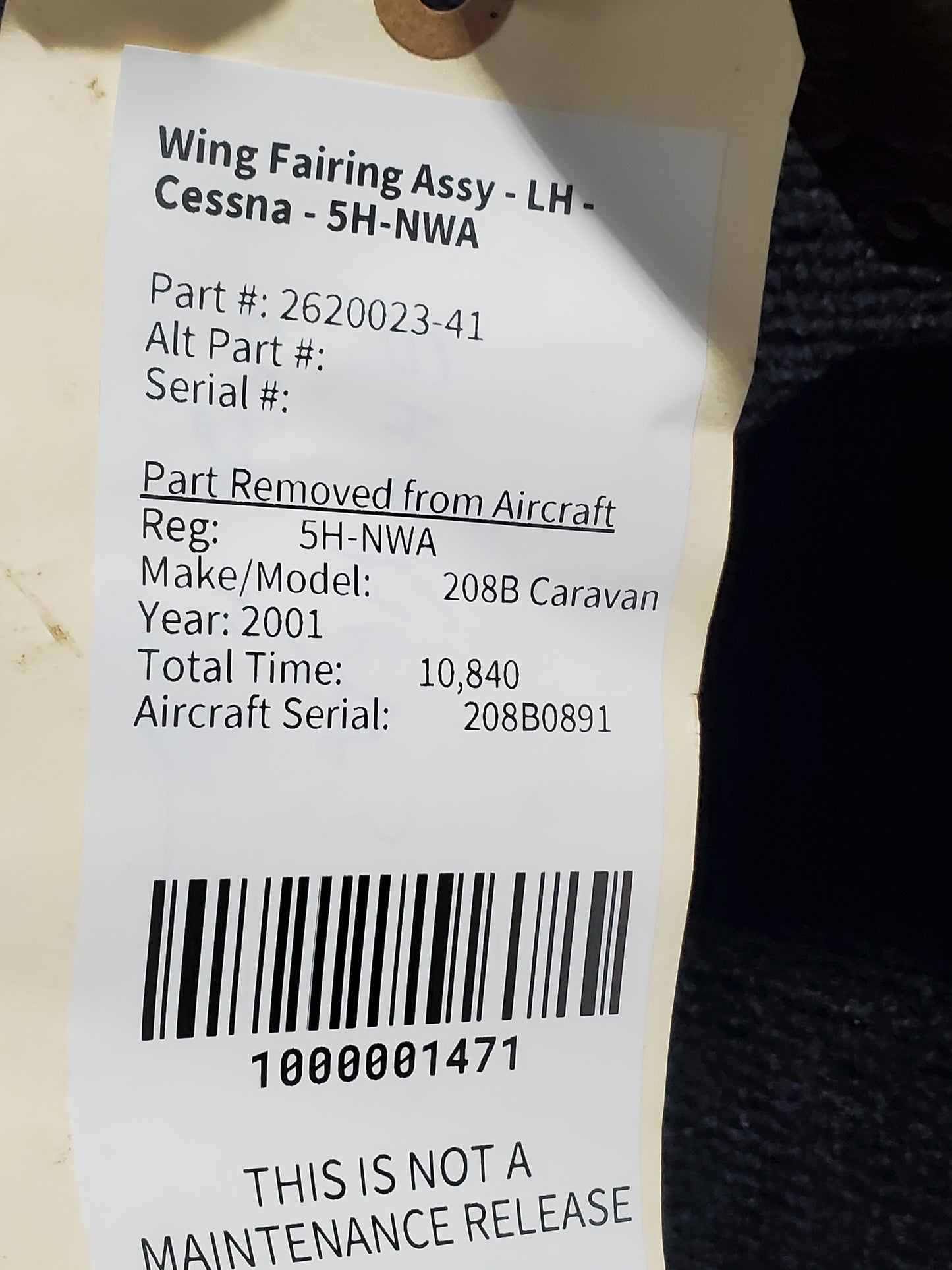 Wing Fairing Assy - LH Fwd - Cessna - 5H-NWA
