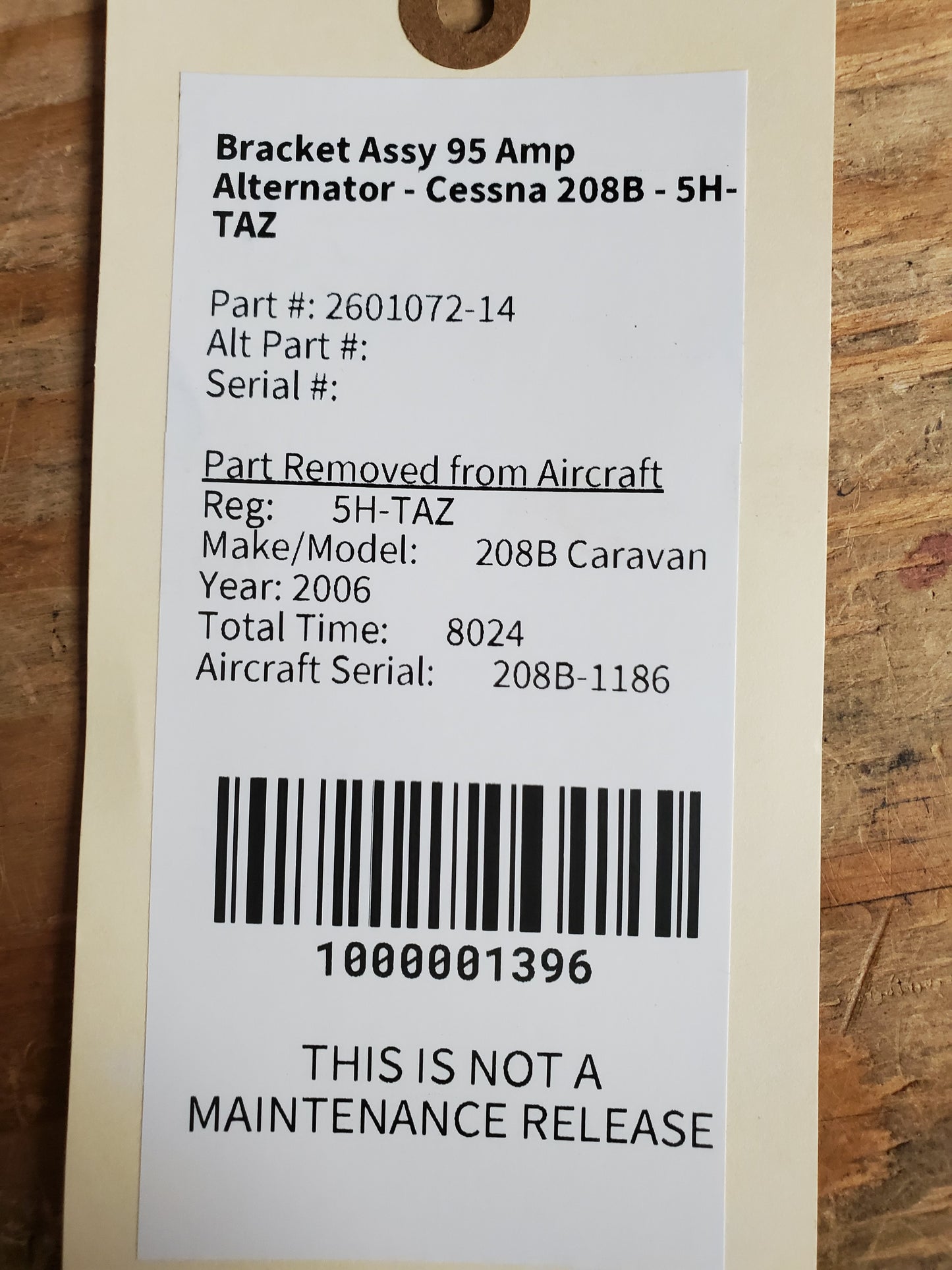 Bracket Assy 95 Amp Alternator - Cessna 208B - 5H-TAZ