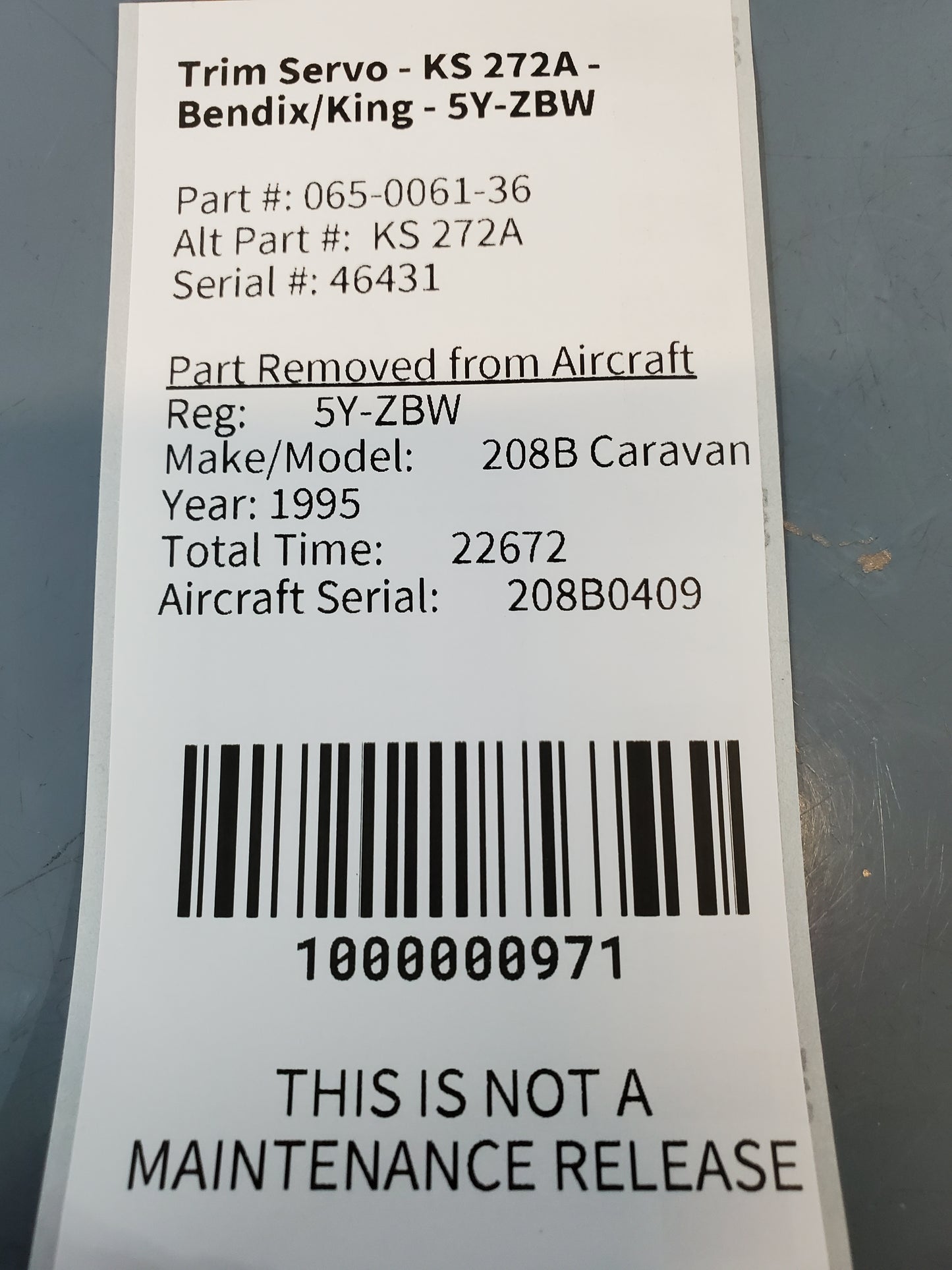 Trim Servo - KS 272A - Bendix/King - 5Y-ZBW