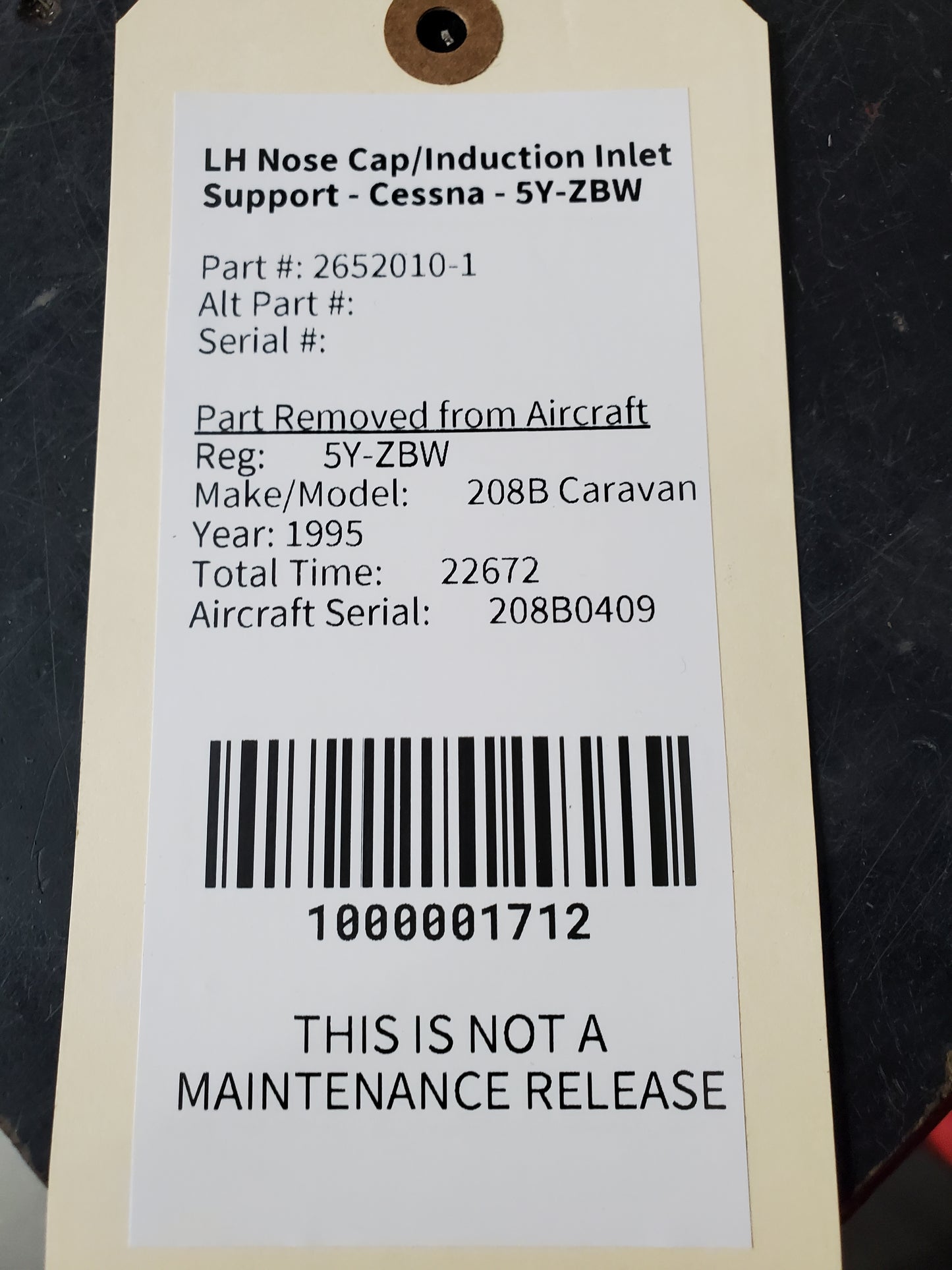 LH Nose Cap/Induction Inlet Support - Cessna - 5Y-ZBW
