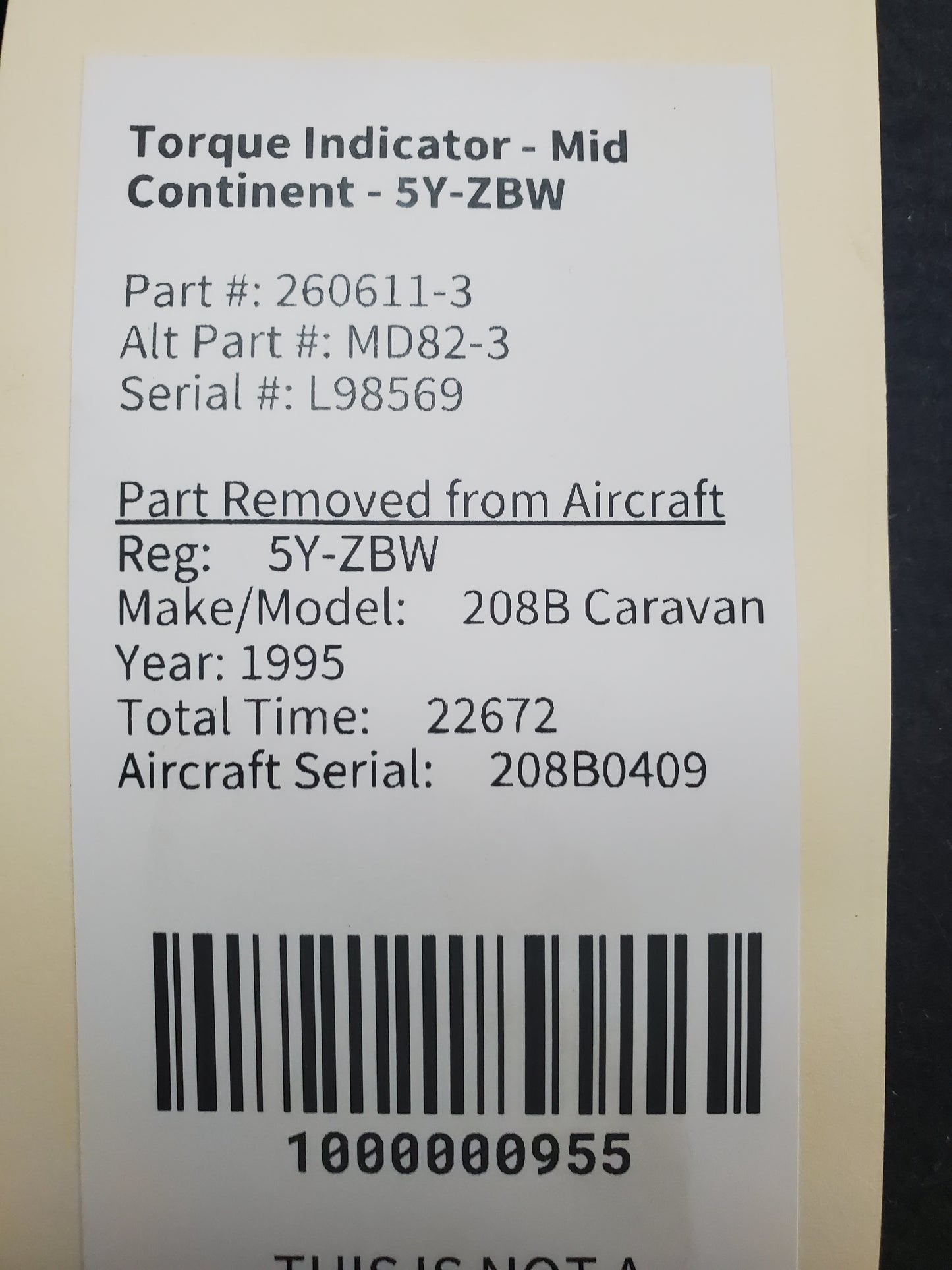Torque Indicator - Mid Continent - 5Y-ZBW