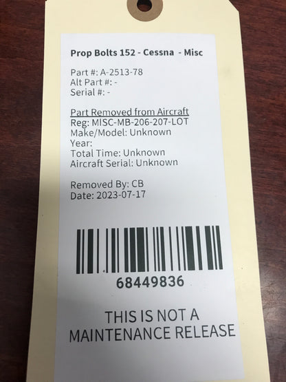 Prop Bolts 152 - Cessna  - Misc