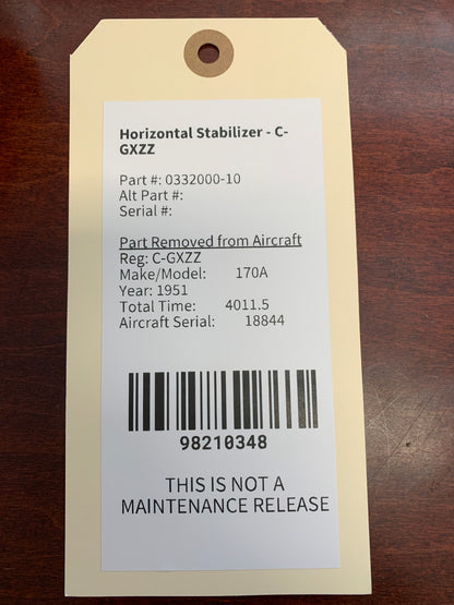 Horizontal Stabilizer - C-GXZZ