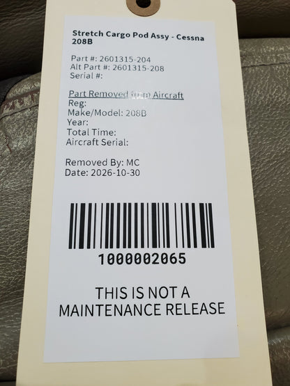 Stretch Cargo Pod Assy - Cessna 208B