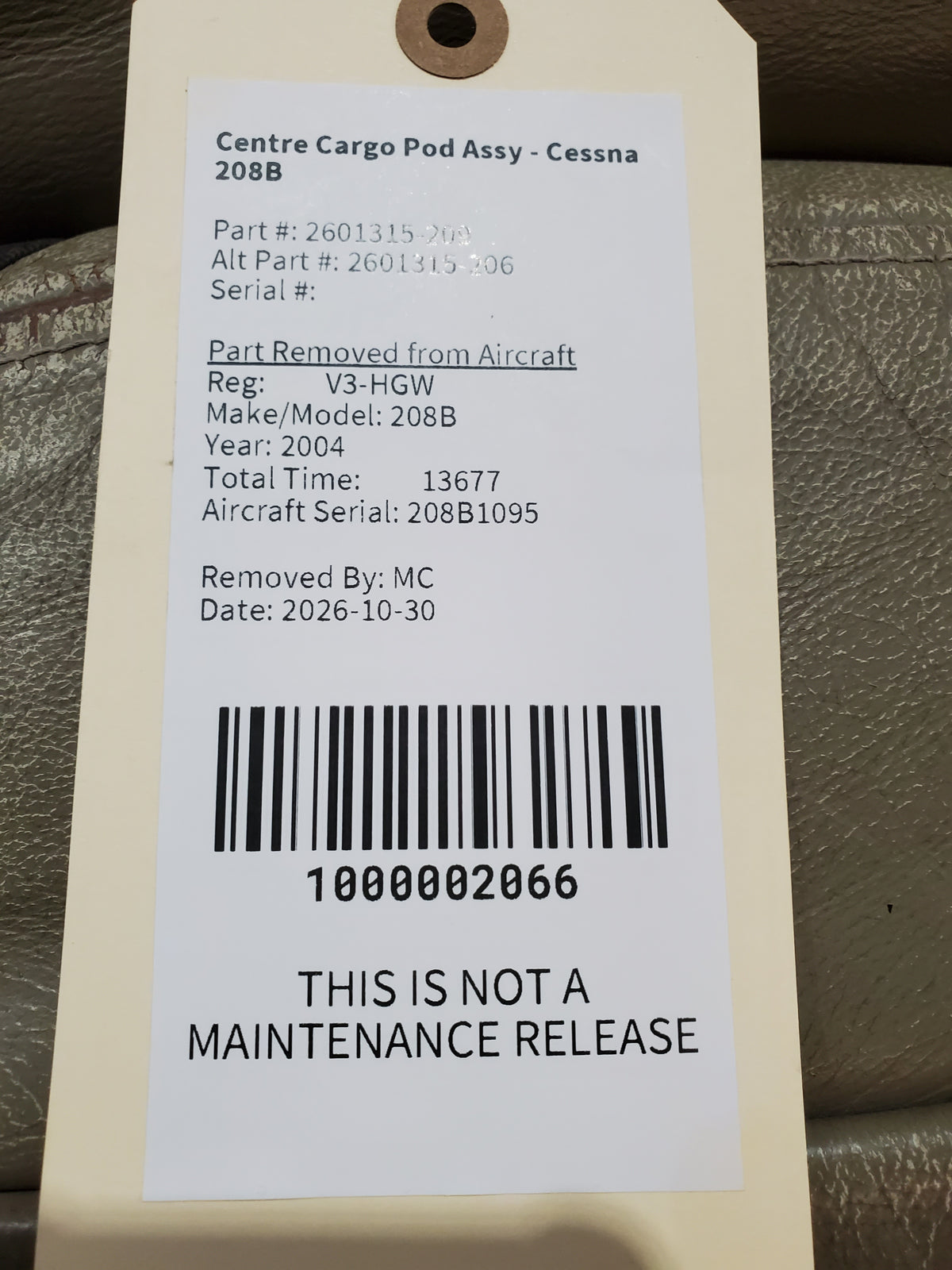 Centre Cargo Pod Assy - Cessna 208B