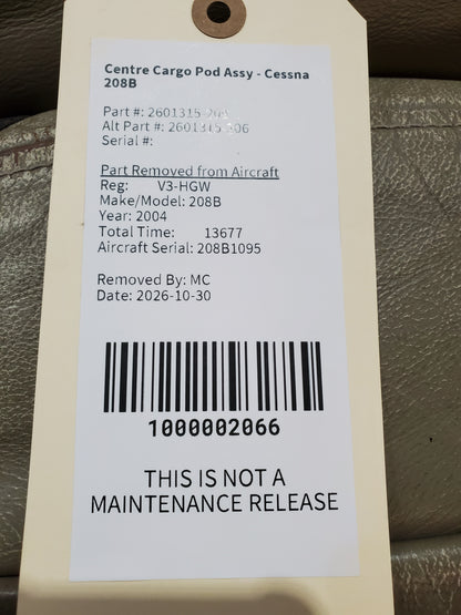 Centre Cargo Pod Assy - Cessna 208B