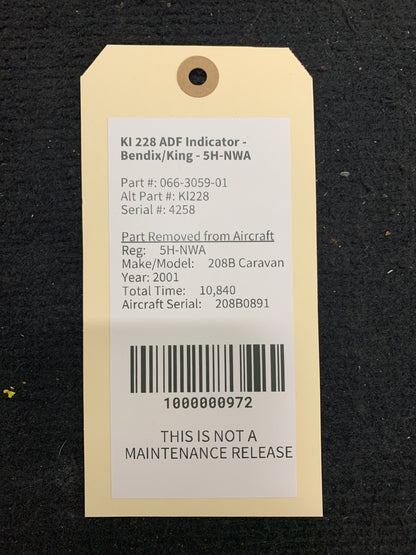 KI 228 ADF Indicator - Bendix/King - 5H-NWA