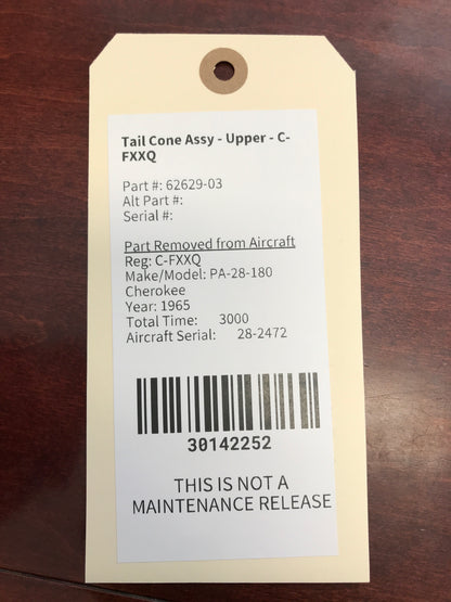 Tail Cone Assy - Upper - C-FXXQ