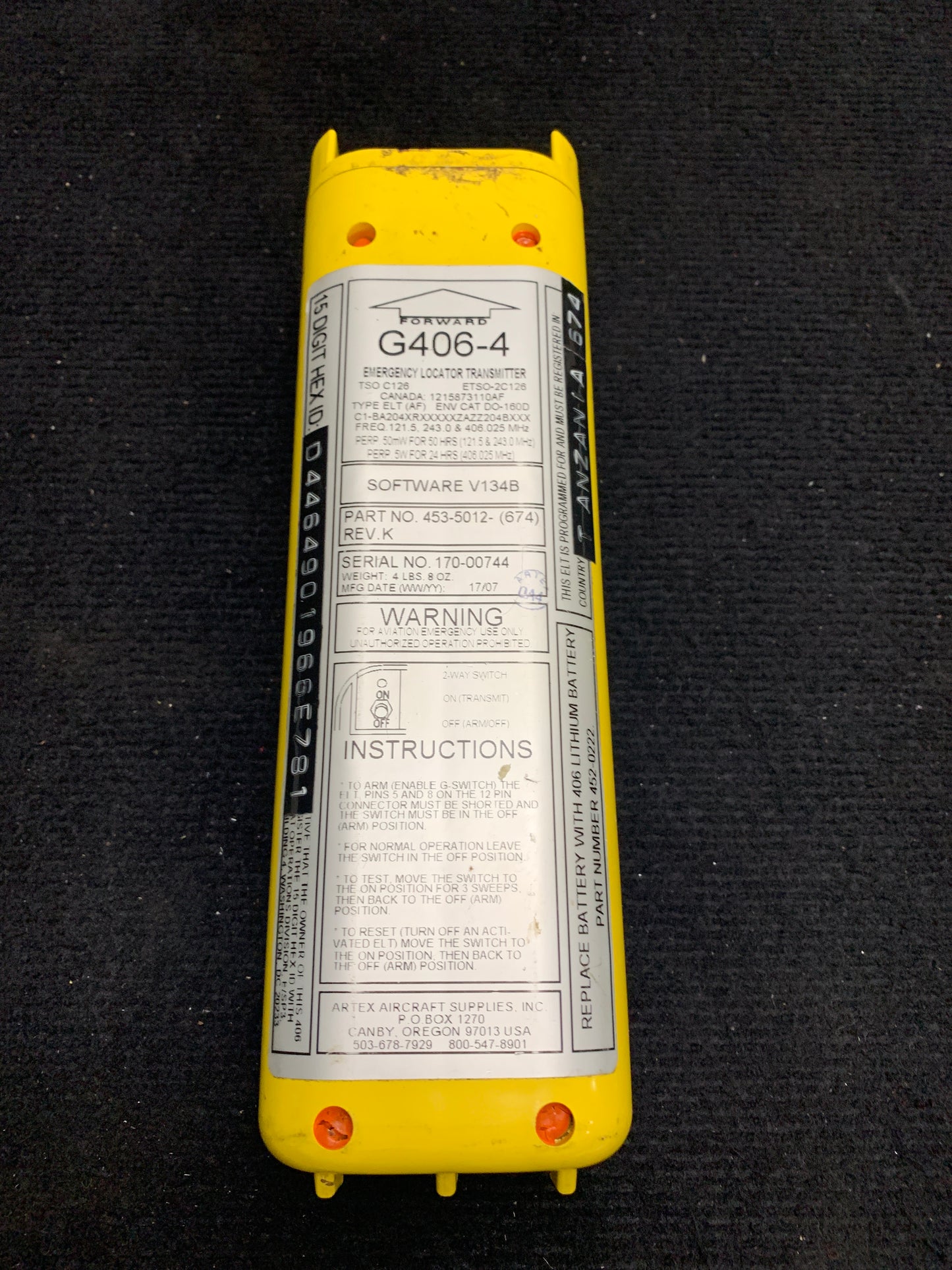 ELT - ACR Electronics - 5H-NWA