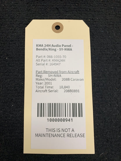 KMA 24H Audio Panel - Bendix/King - 5H-NWA