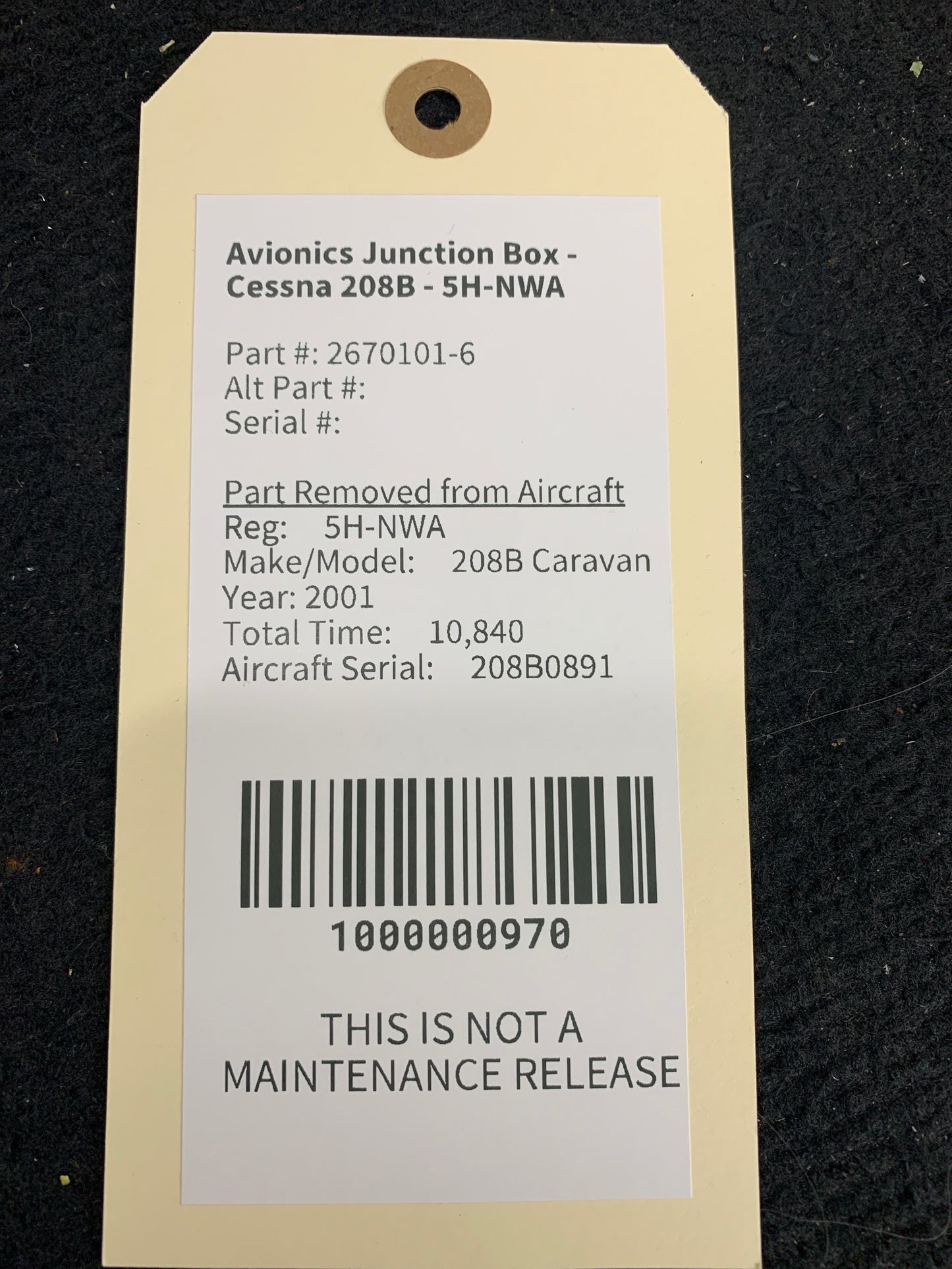 Avionics Junction Box - Cessna 208B - 5H-NWA