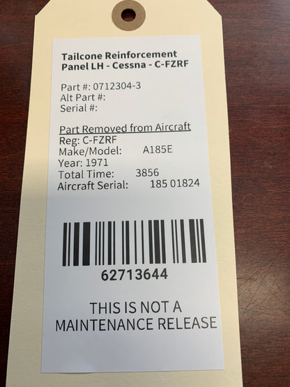 Tailcone Reinforcement Panel LH - Cessna - C-FZRF